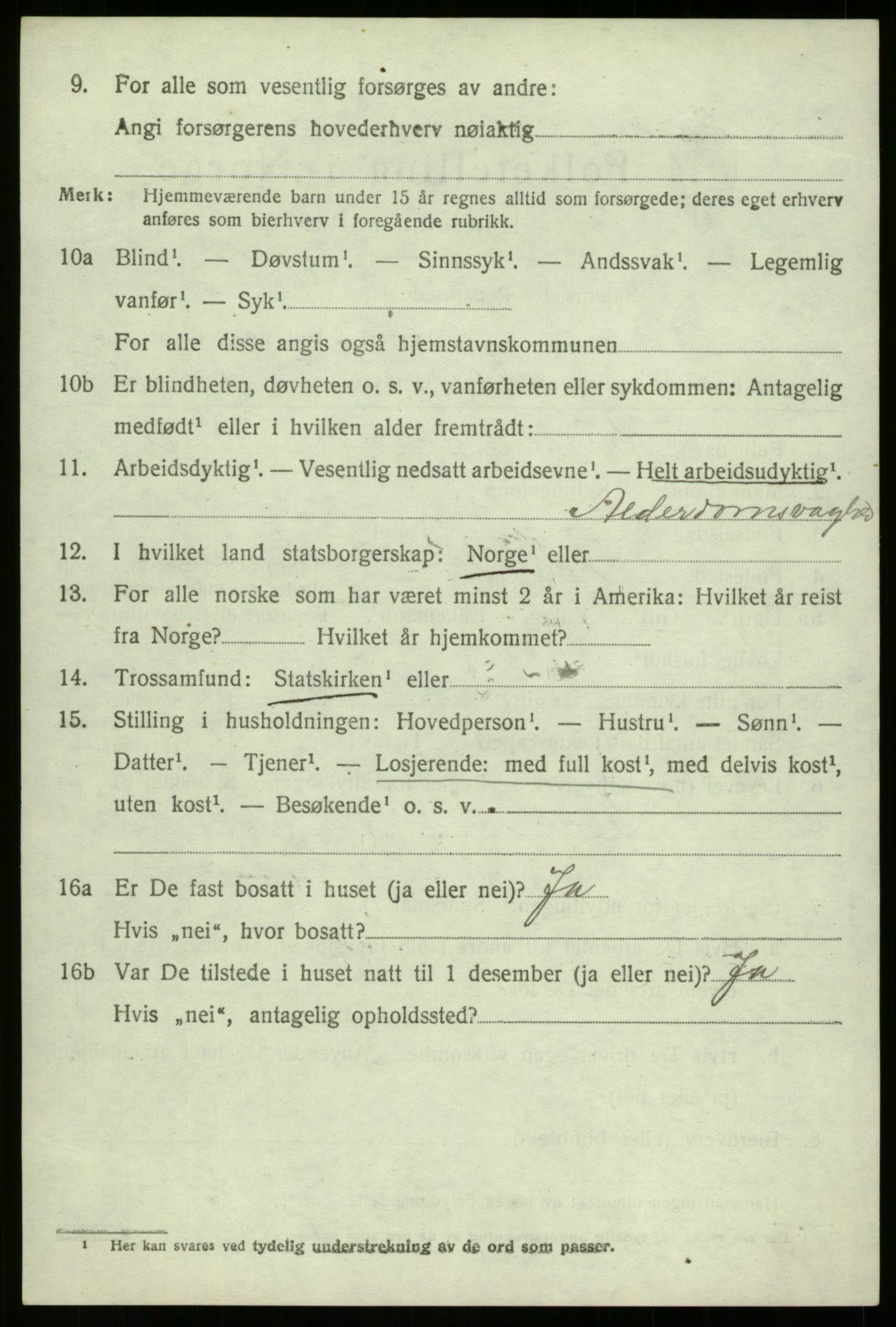 SAB, 1920 census for Davik, 1920, p. 6354