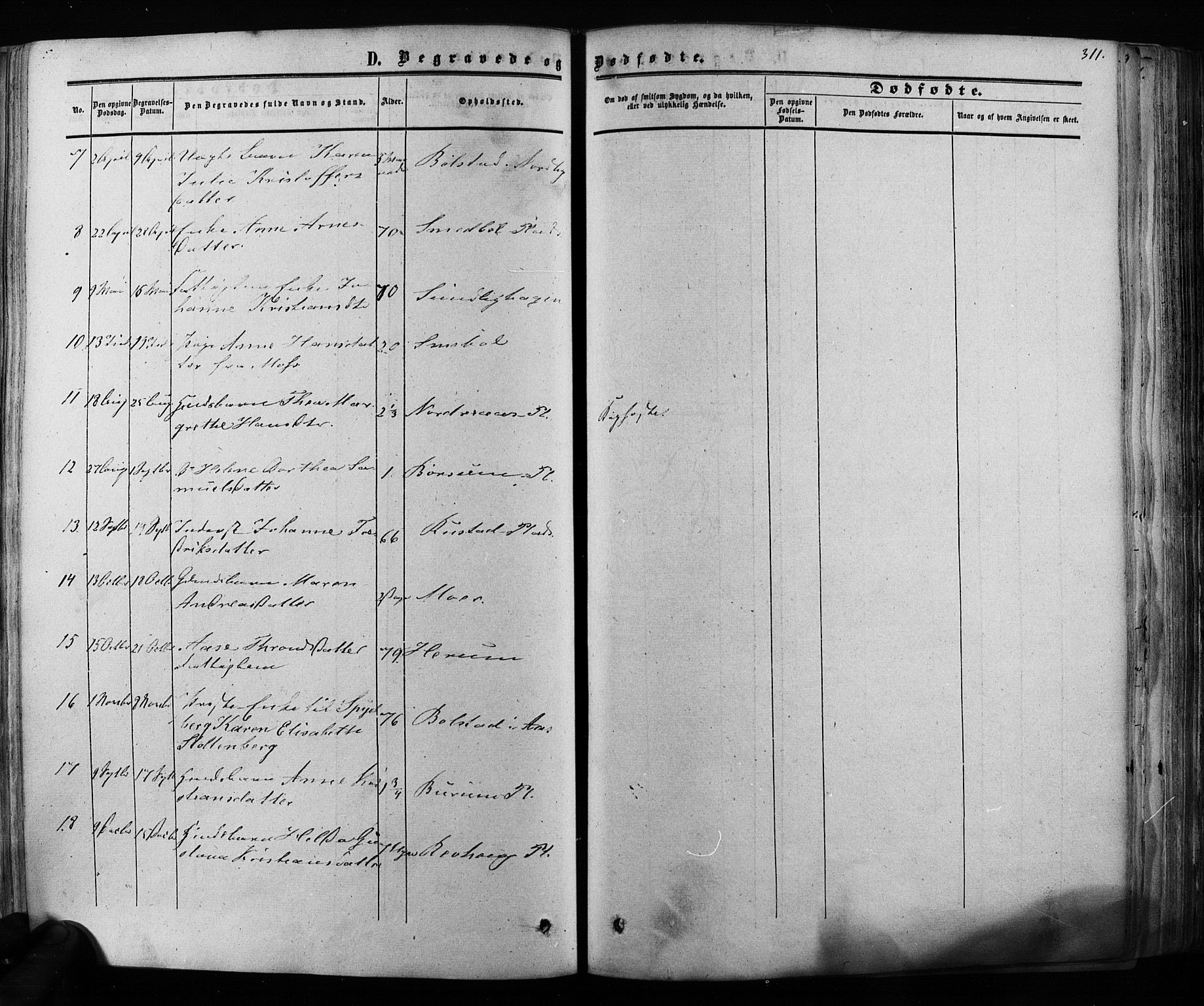 Ås prestekontor Kirkebøker, AV/SAO-A-10894/F/Fa/L0007: Parish register (official) no. I 7, 1854-1870, p. 311