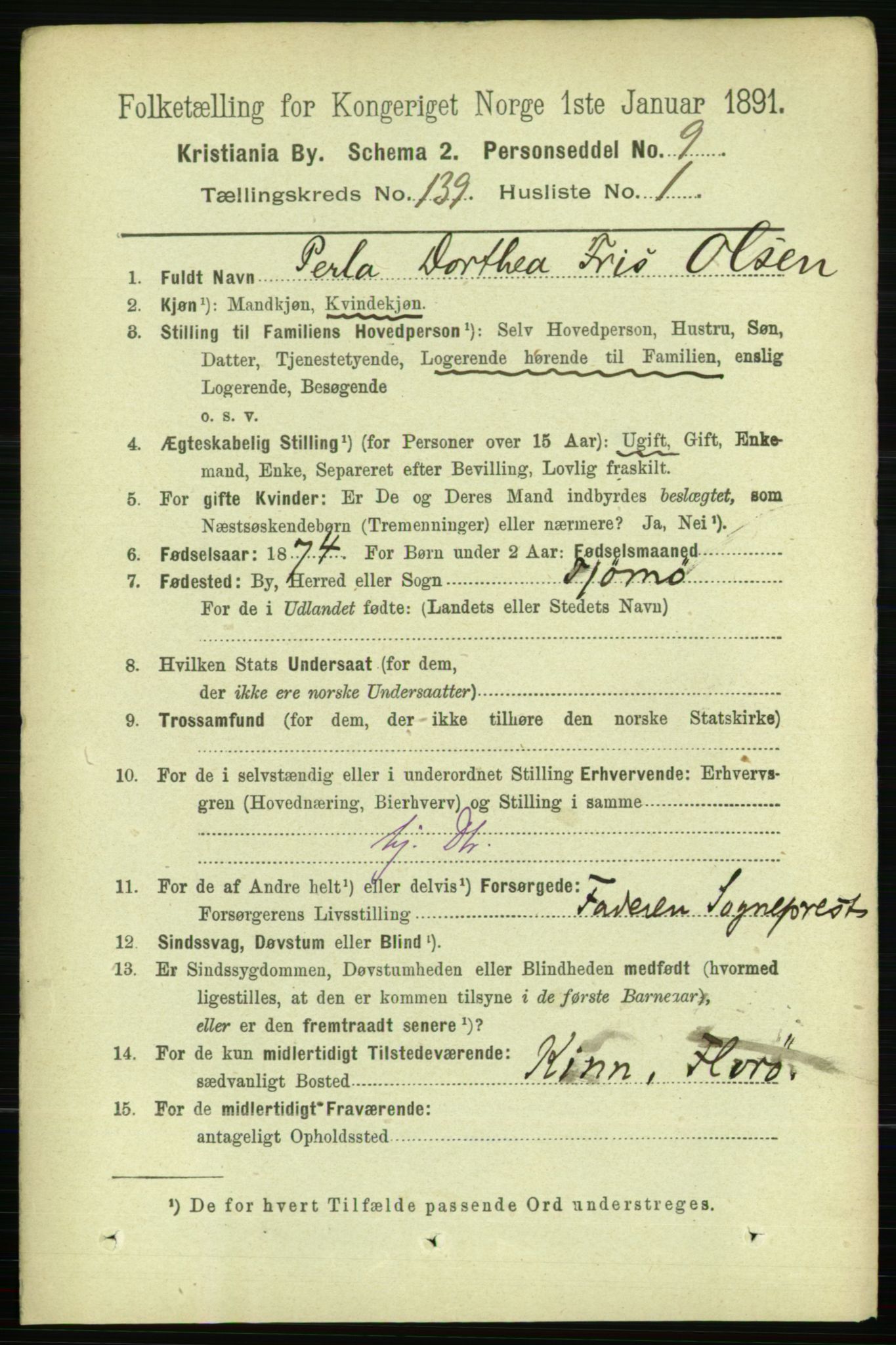 RA, 1891 census for 0301 Kristiania, 1891, p. 77024