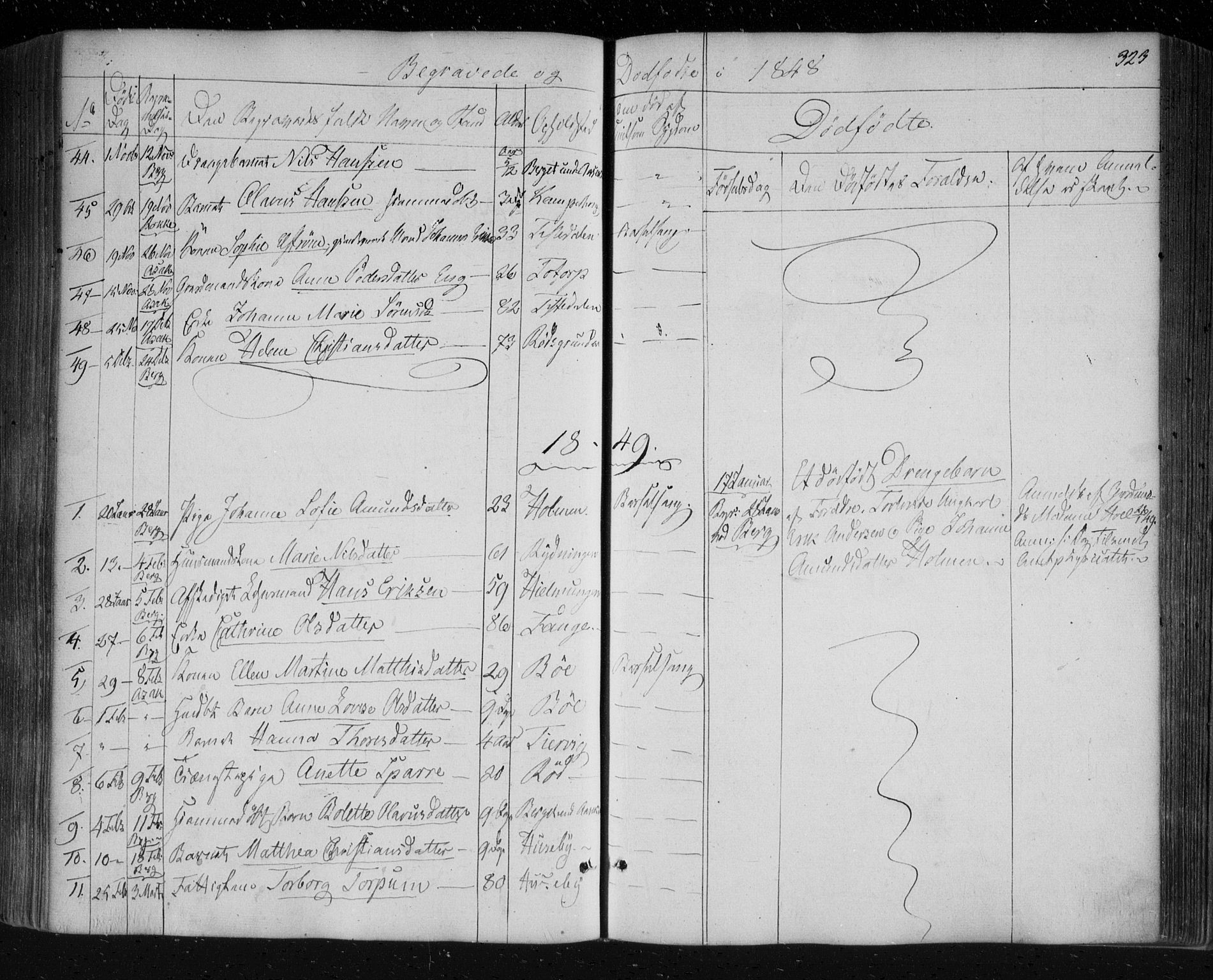 Berg prestekontor Kirkebøker, AV/SAO-A-10902/F/Fa/L0004: Parish register (official) no. I 4, 1843-1860, p. 323