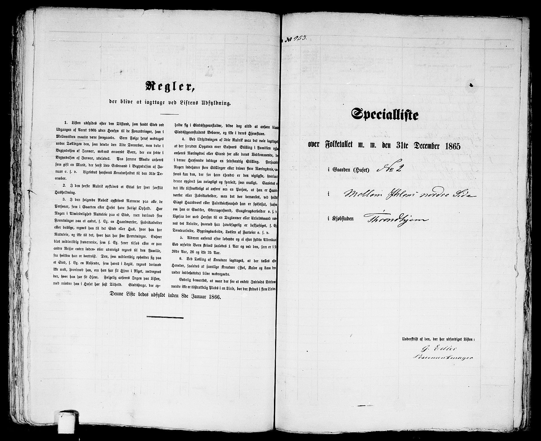 RA, 1865 census for Trondheim, 1865, p. 1985