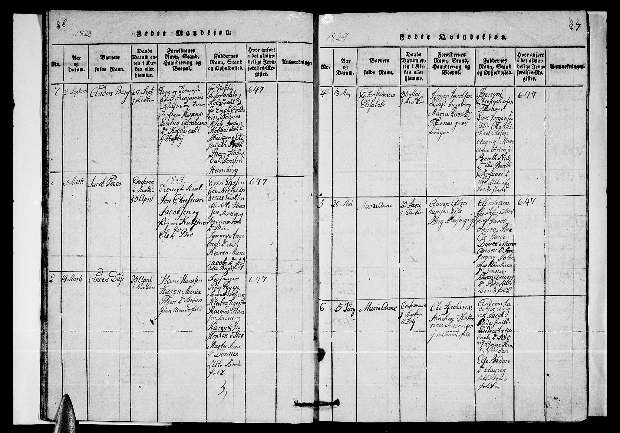Ministerialprotokoller, klokkerbøker og fødselsregistre - Nordland, SAT/A-1459/835/L0529: Parish register (copy) no. 835C01, 1820-1828, p. 26-27