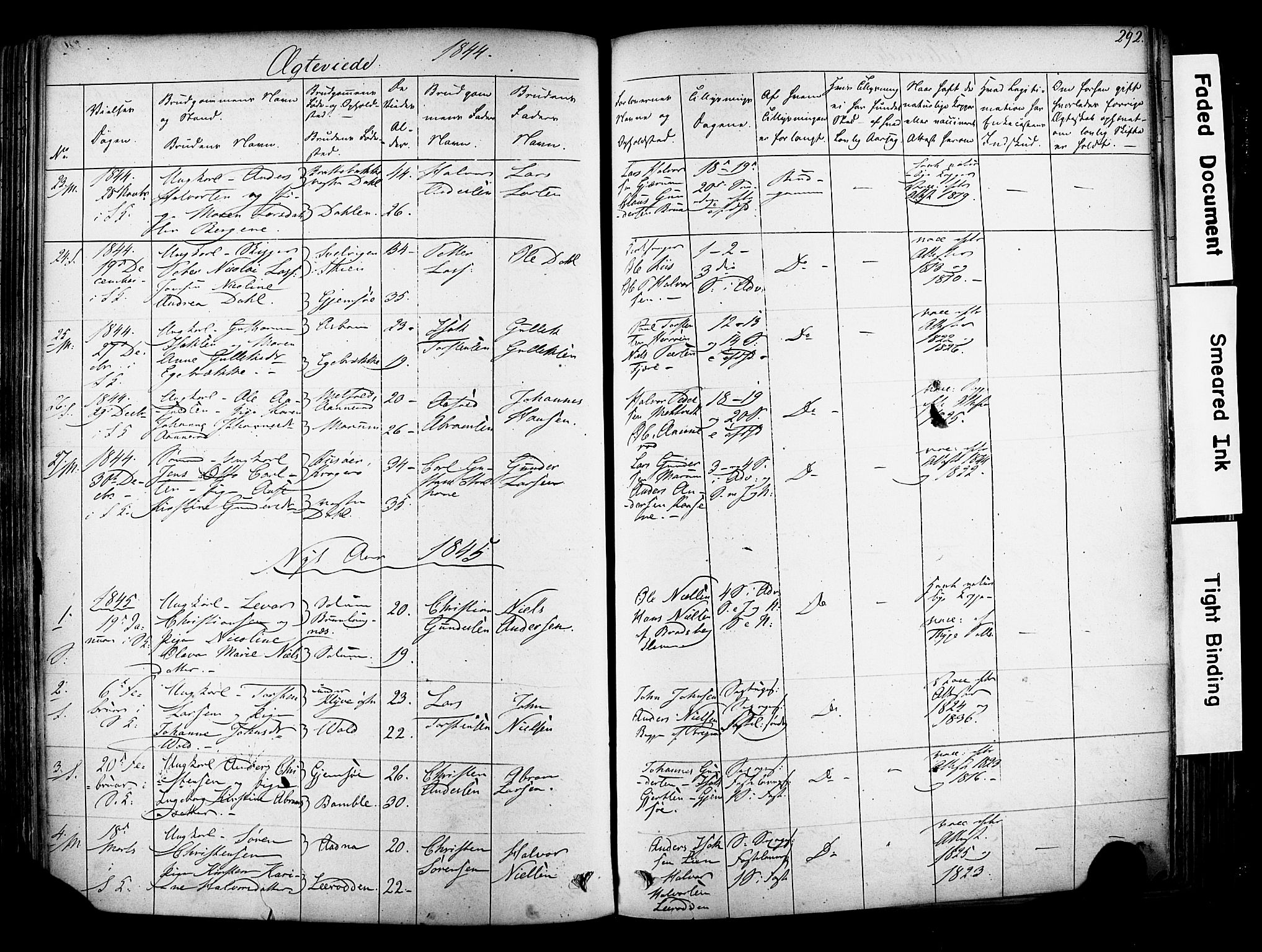 Solum kirkebøker, SAKO/A-306/F/Fa/L0006: Parish register (official) no. I 6, 1844-1855, p. 292