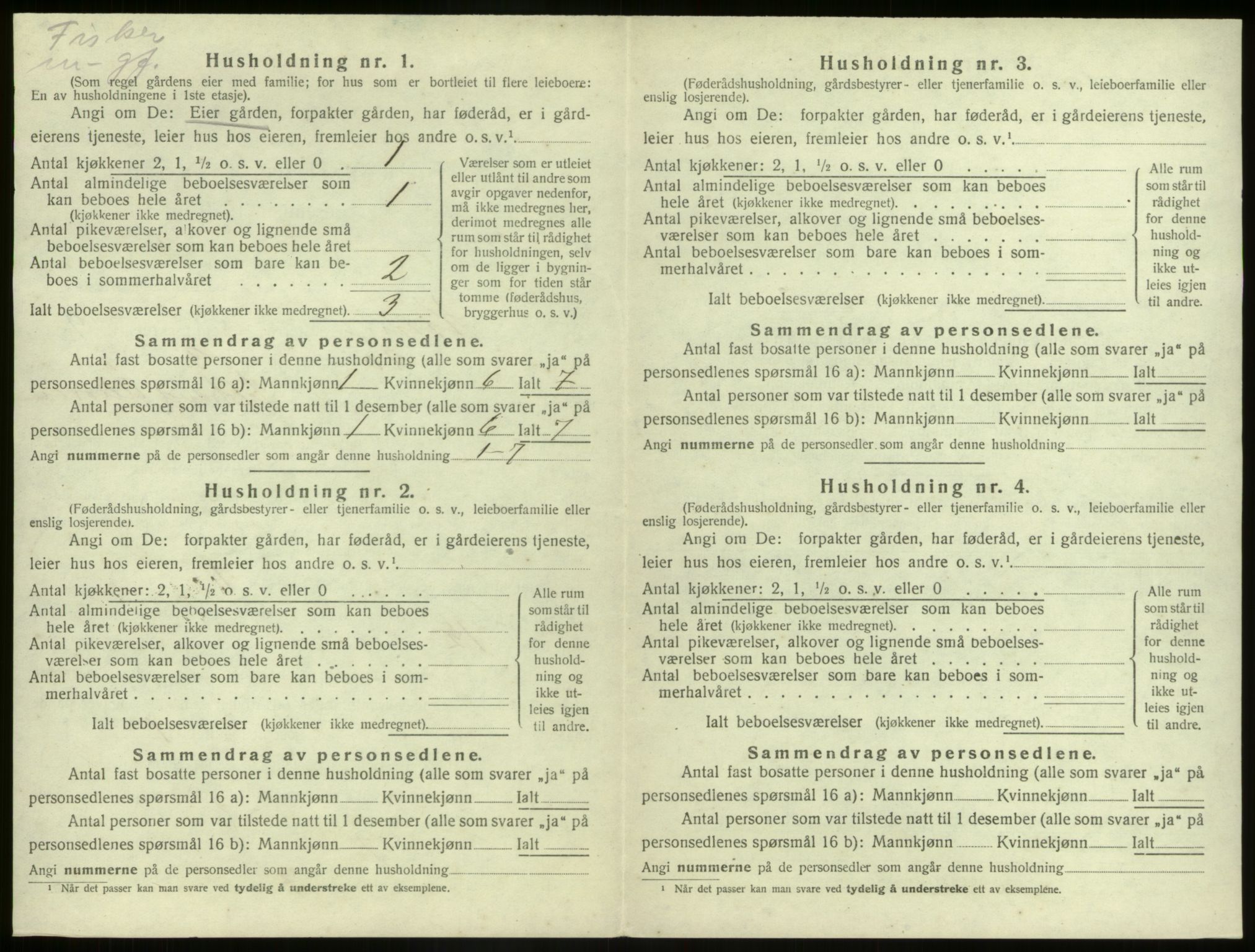 SAB, 1920 census for Kinn, 1920, p. 345