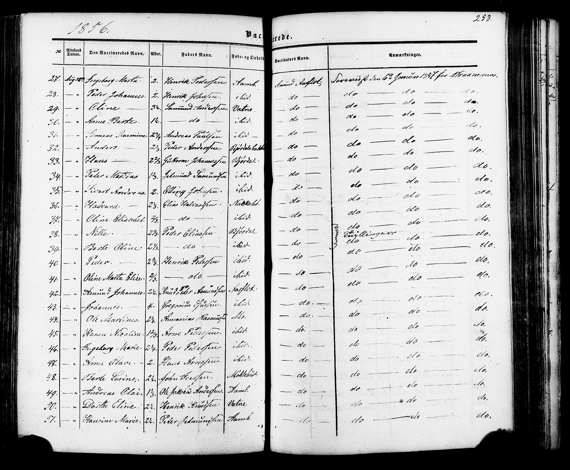 Ministerialprotokoller, klokkerbøker og fødselsregistre - Møre og Romsdal, AV/SAT-A-1454/513/L0175: Parish register (official) no. 513A02, 1856-1877, p. 253