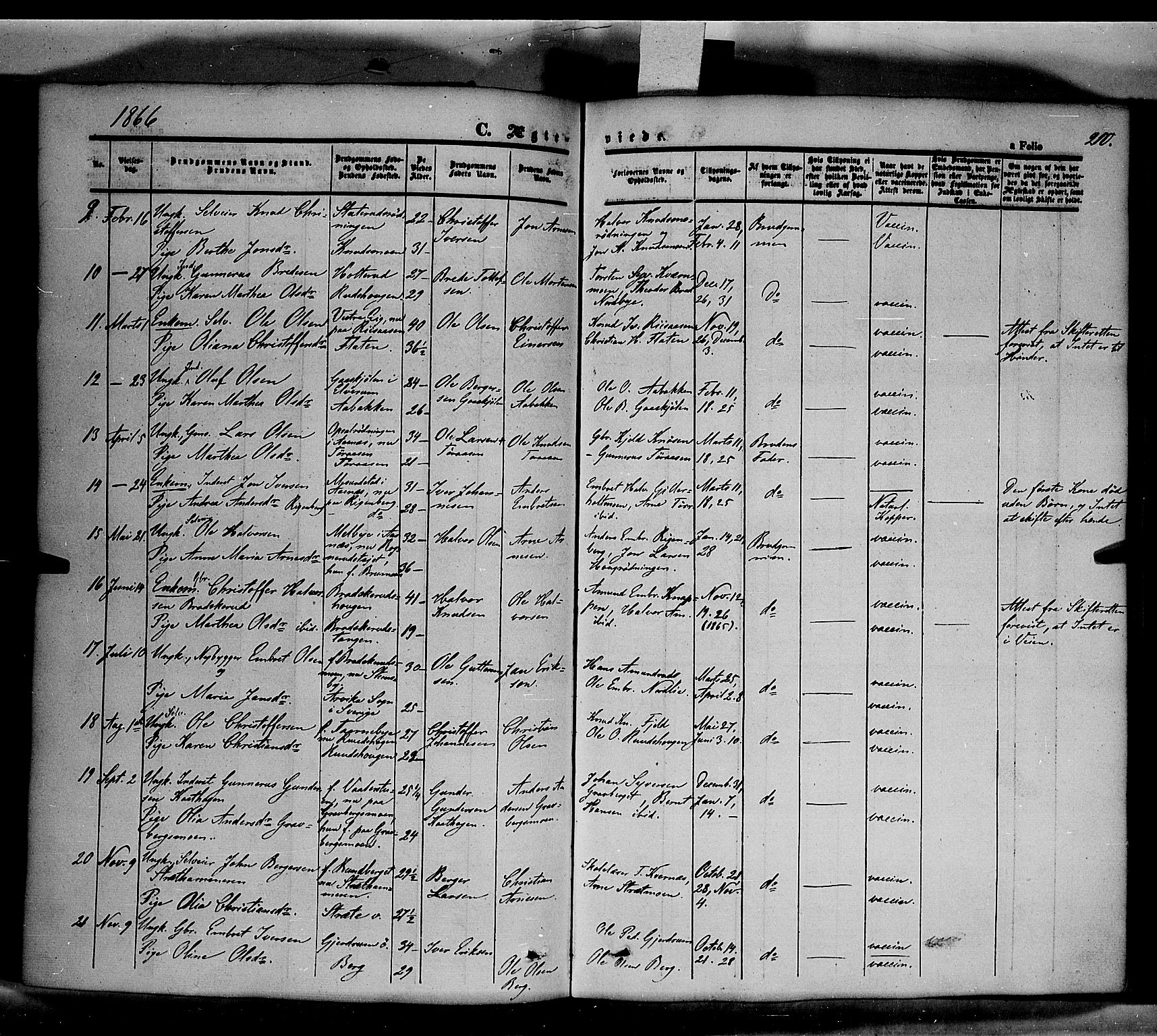 Våler prestekontor, Hedmark, AV/SAH-PREST-040/H/Ha/Haa/L0001: Parish register (official) no. 1, 1849-1878, p. 210