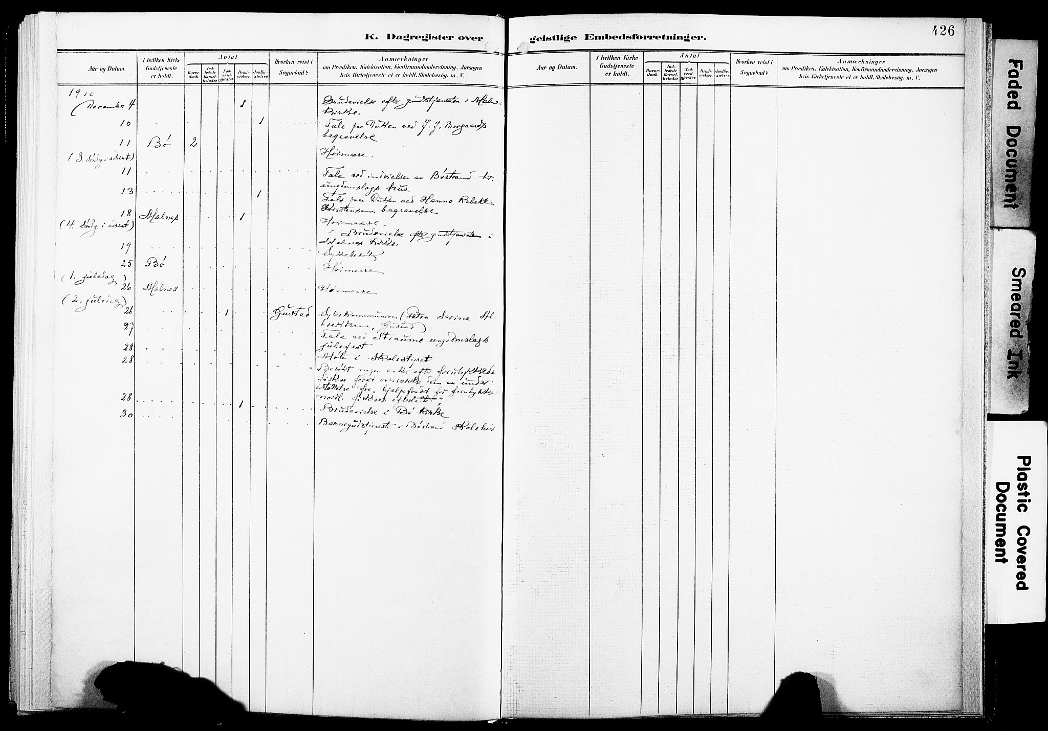 Ministerialprotokoller, klokkerbøker og fødselsregistre - Nordland, AV/SAT-A-1459/891/L1305: Parish register (official) no. 891A10, 1895-1921, p. 426