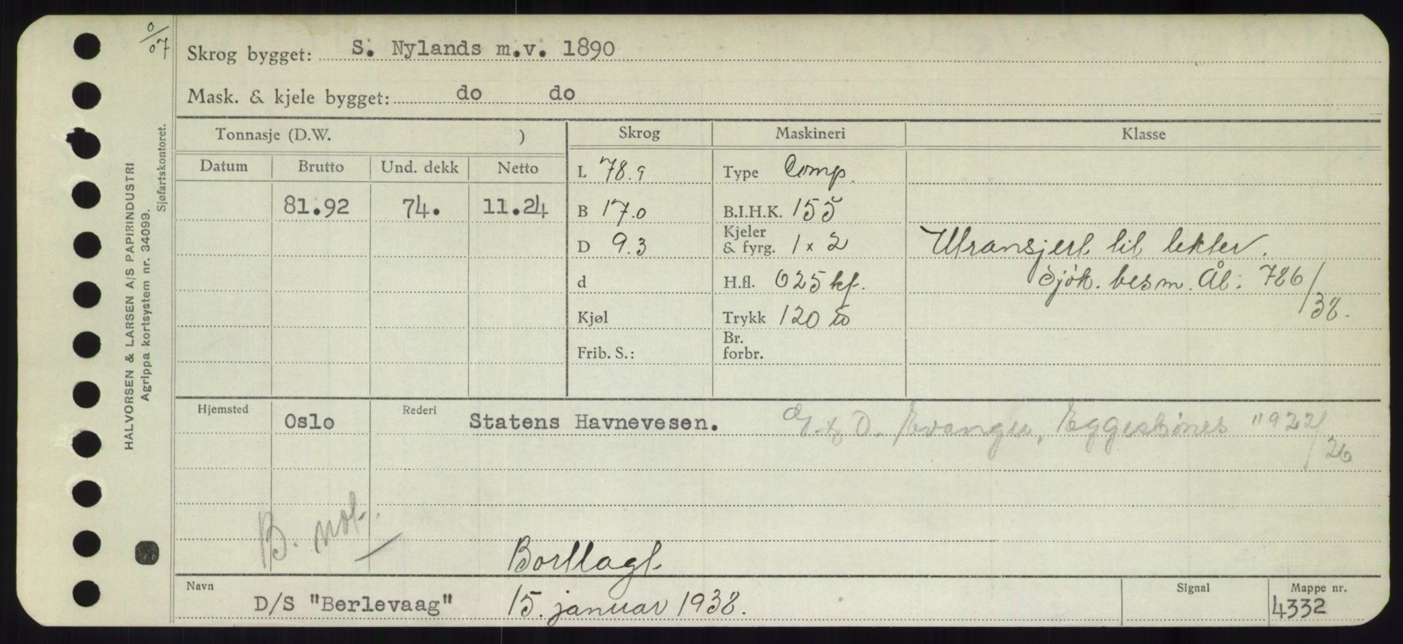 Sjøfartsdirektoratet med forløpere, Skipsmålingen, AV/RA-S-1627/H/Hd/L0003: Fartøy, B-Bev, p. 861