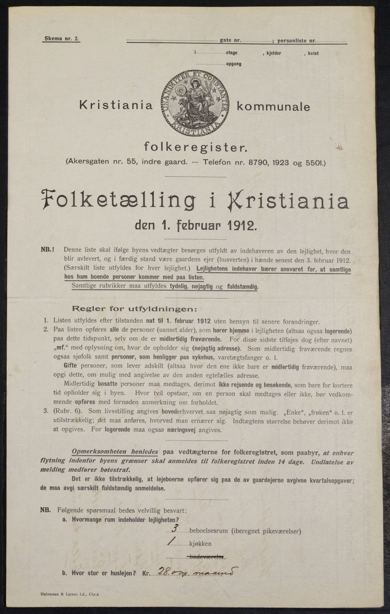 OBA, Municipal Census 1912 for Kristiania, 1912, p. 129481