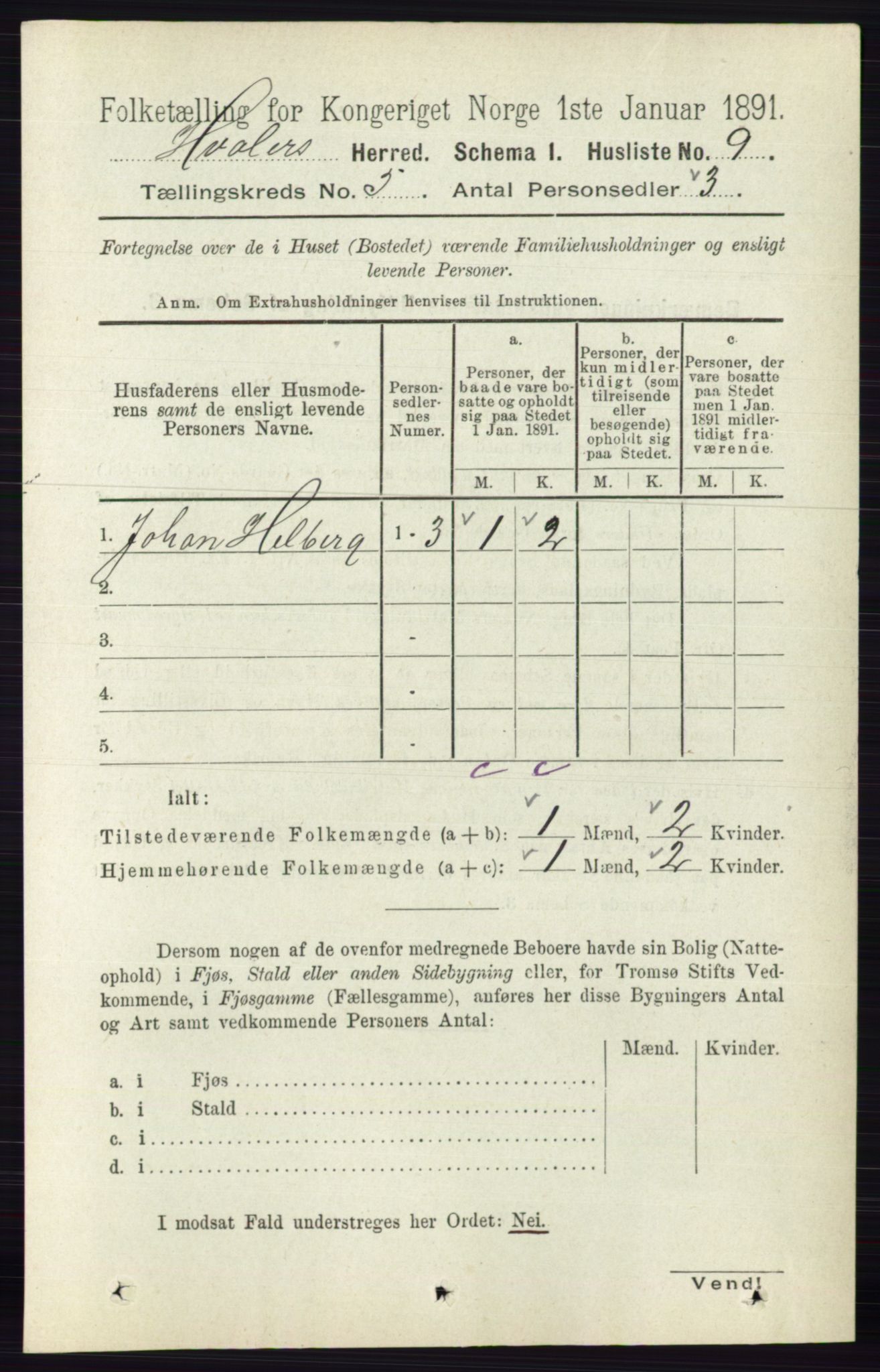 RA, 1891 census for 0111 Hvaler, 1891, p. 3048