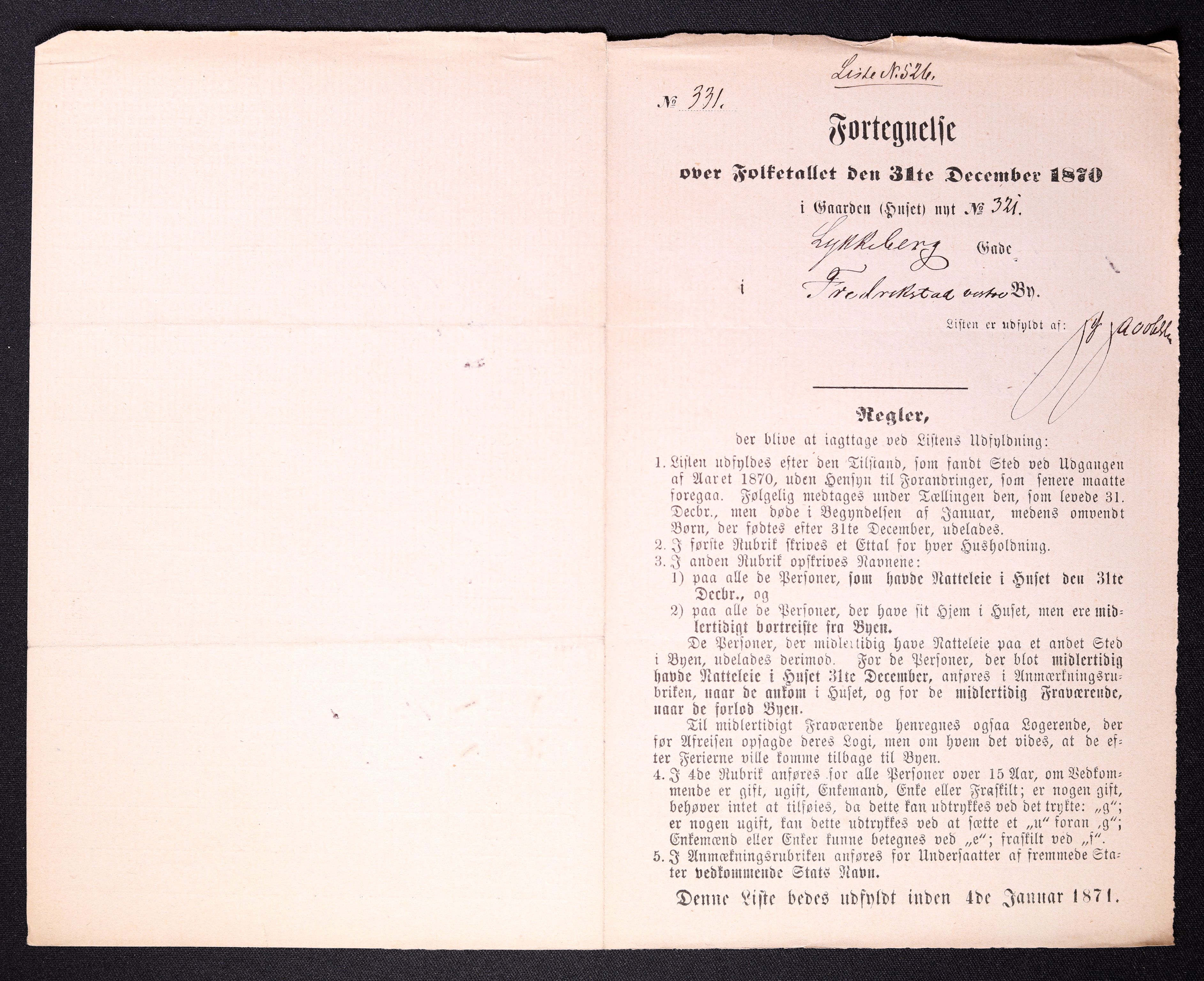 RA, 1870 census for 0103 Fredrikstad, 1870, p. 1047