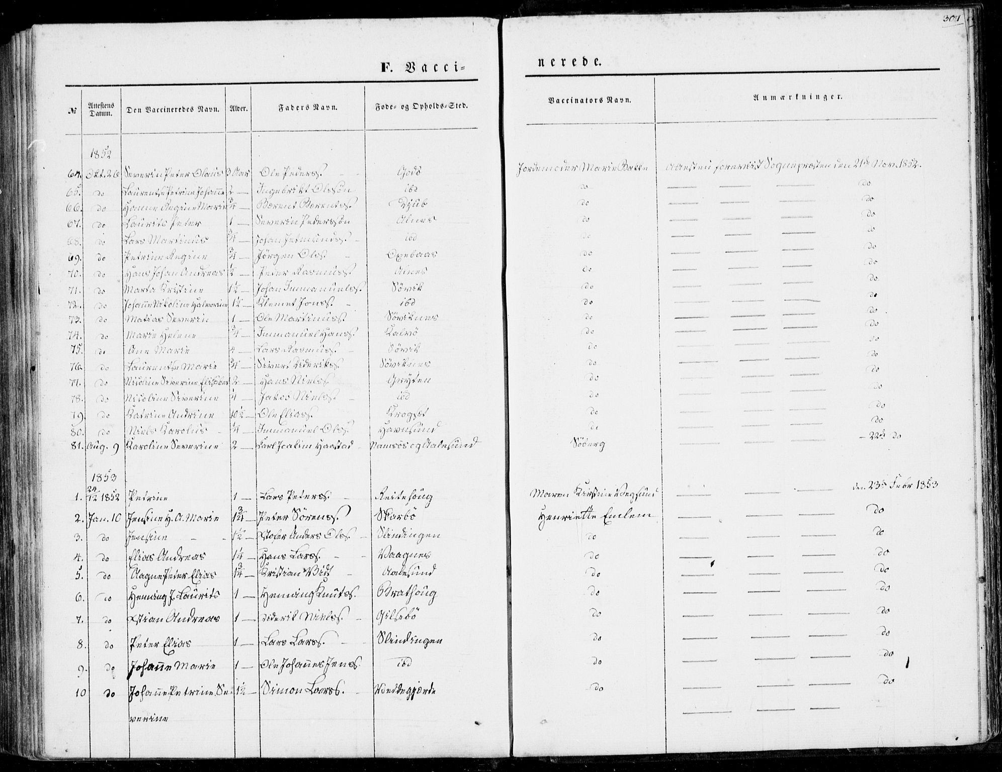 Ministerialprotokoller, klokkerbøker og fødselsregistre - Møre og Romsdal, AV/SAT-A-1454/528/L0397: Parish register (official) no. 528A08, 1848-1858, p. 307