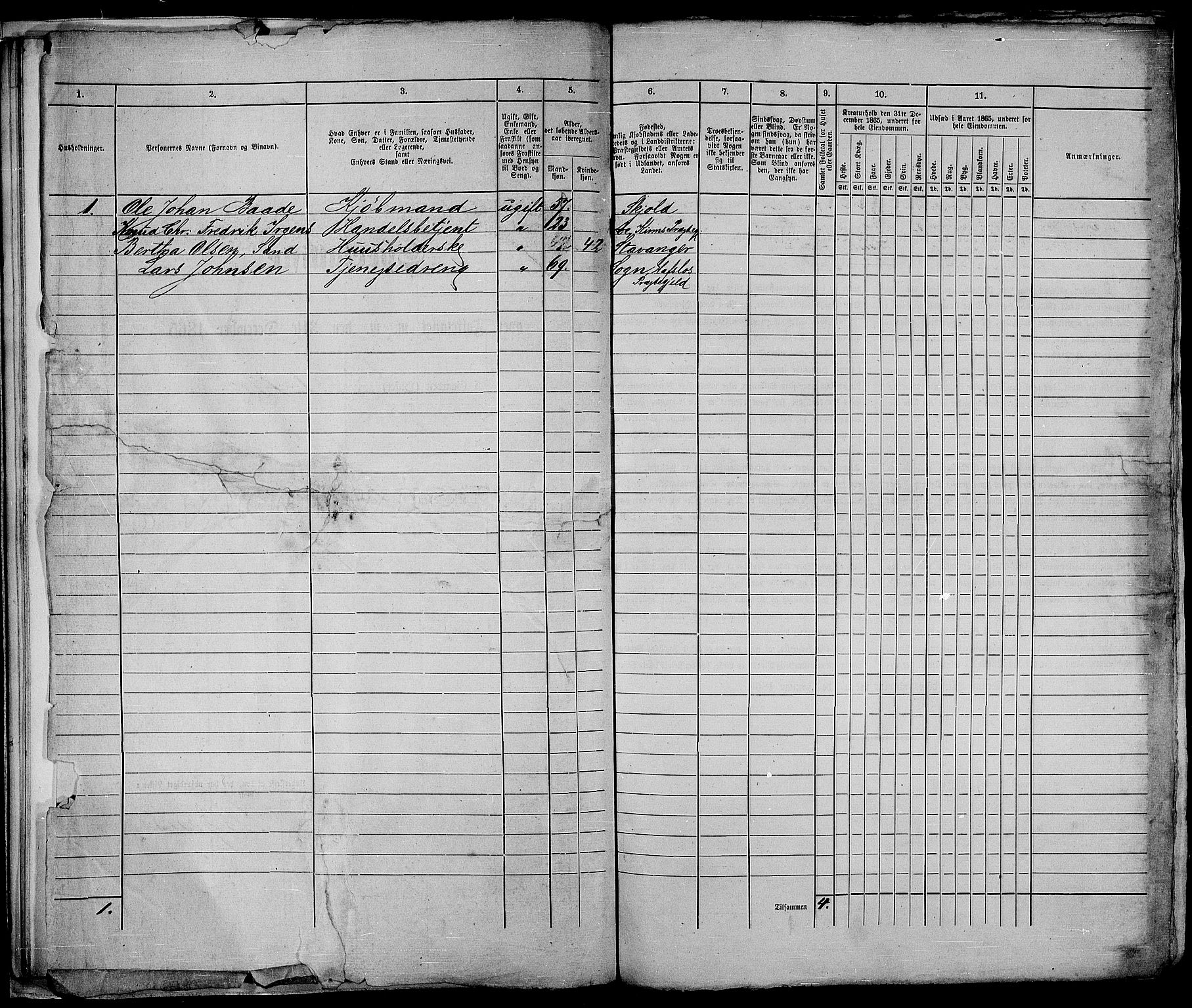 RA, 1865 census for Stavanger, 1865, p. 24