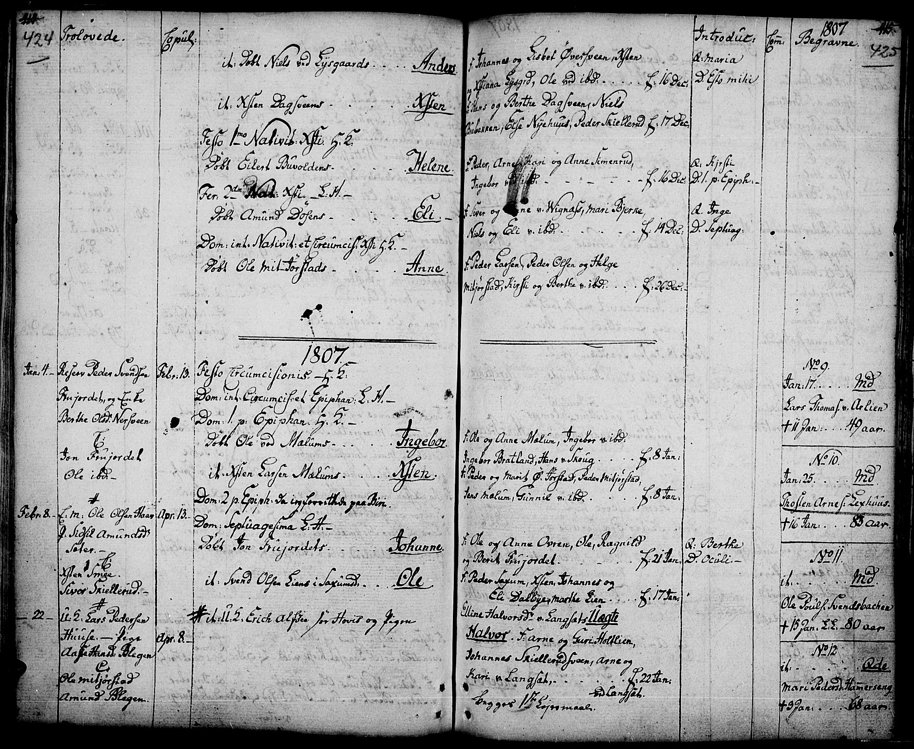 Fåberg prestekontor, SAH/PREST-086/H/Ha/Haa/L0002: Parish register (official) no. 2, 1775-1818, p. 424-425