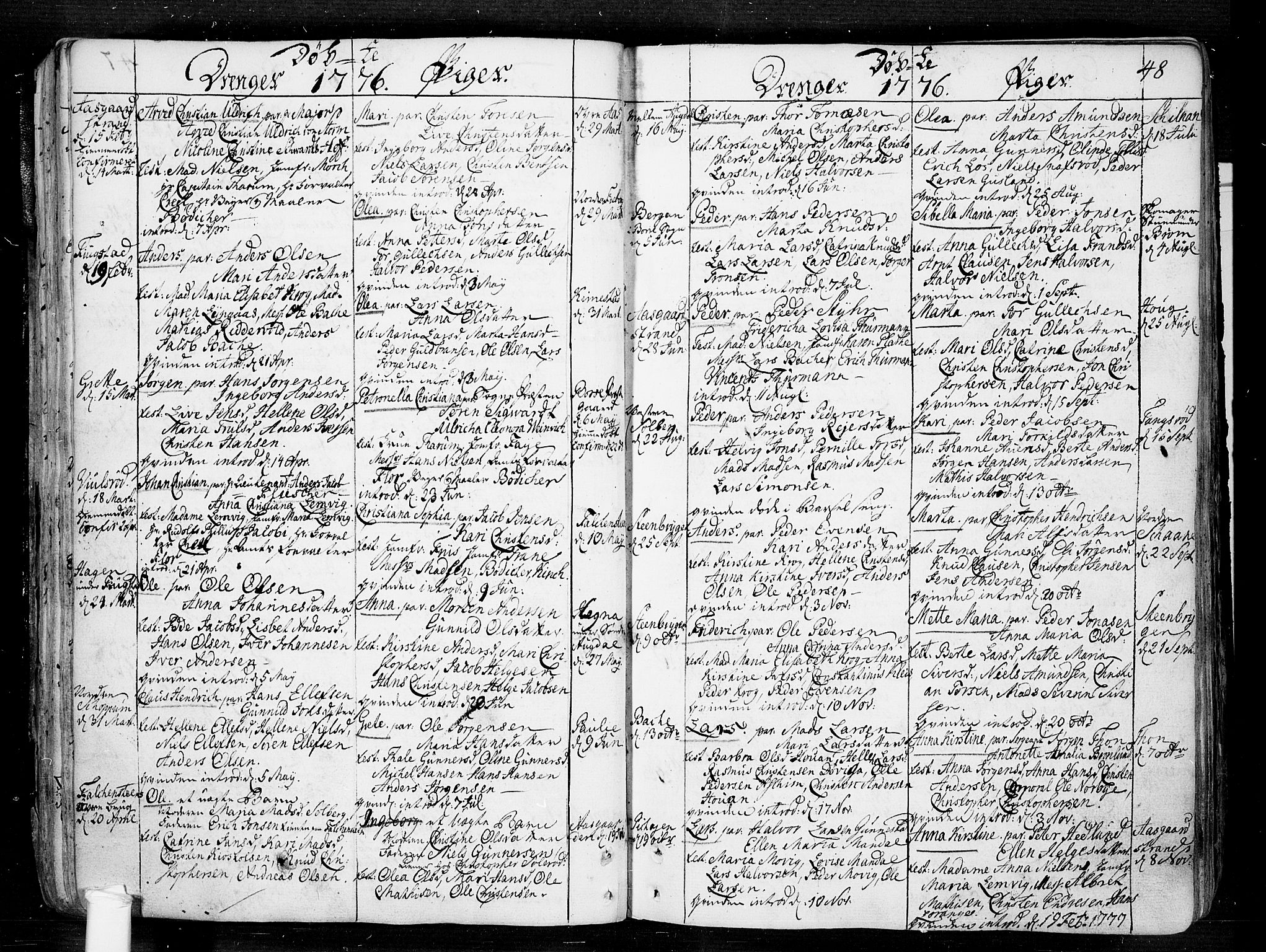 Borre kirkebøker, SAKO/A-338/F/Fa/L0002: Parish register (official) no. I 2, 1752-1806, p. 48