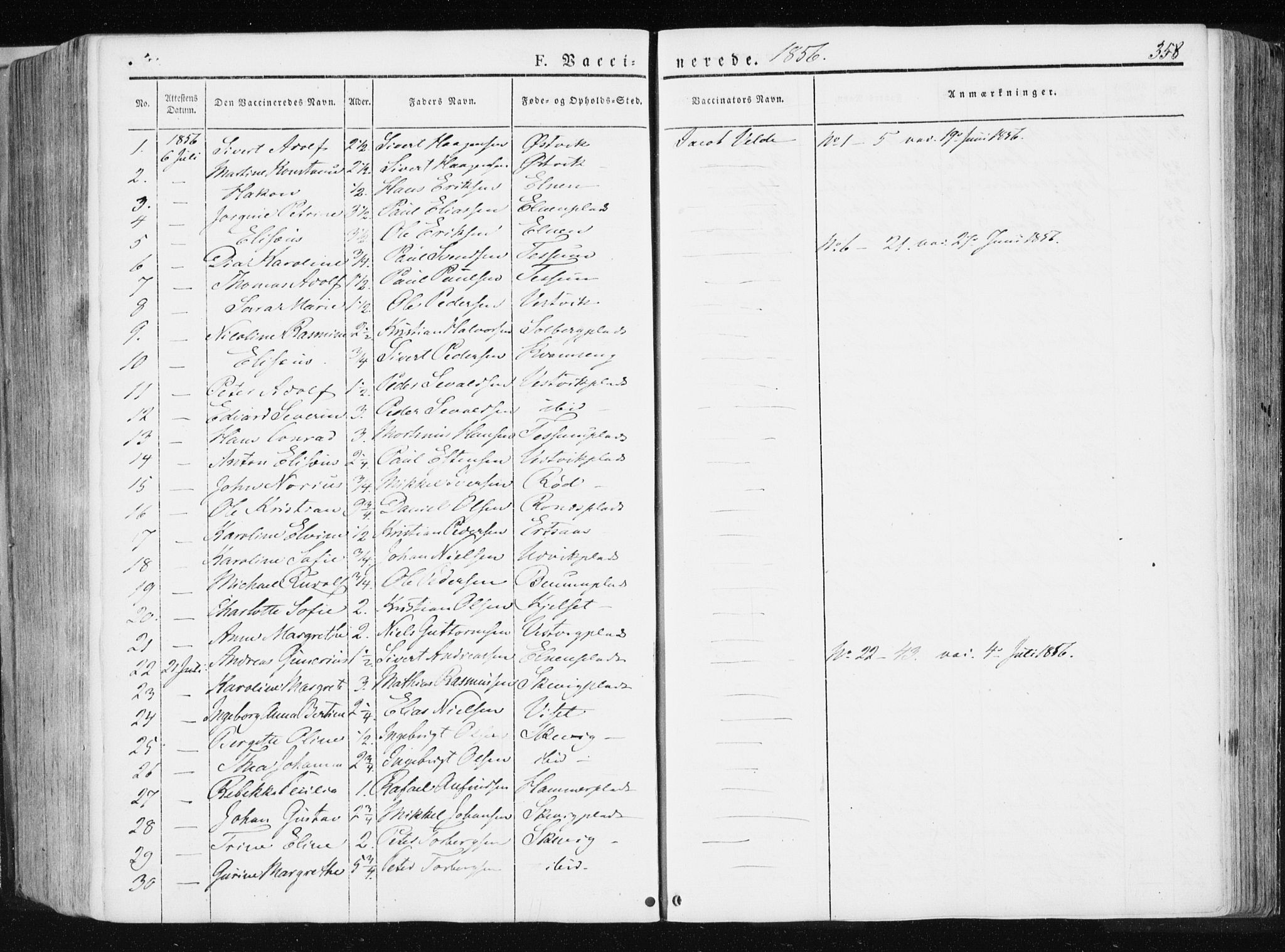 Ministerialprotokoller, klokkerbøker og fødselsregistre - Nord-Trøndelag, SAT/A-1458/741/L0393: Parish register (official) no. 741A07, 1849-1863, p. 358