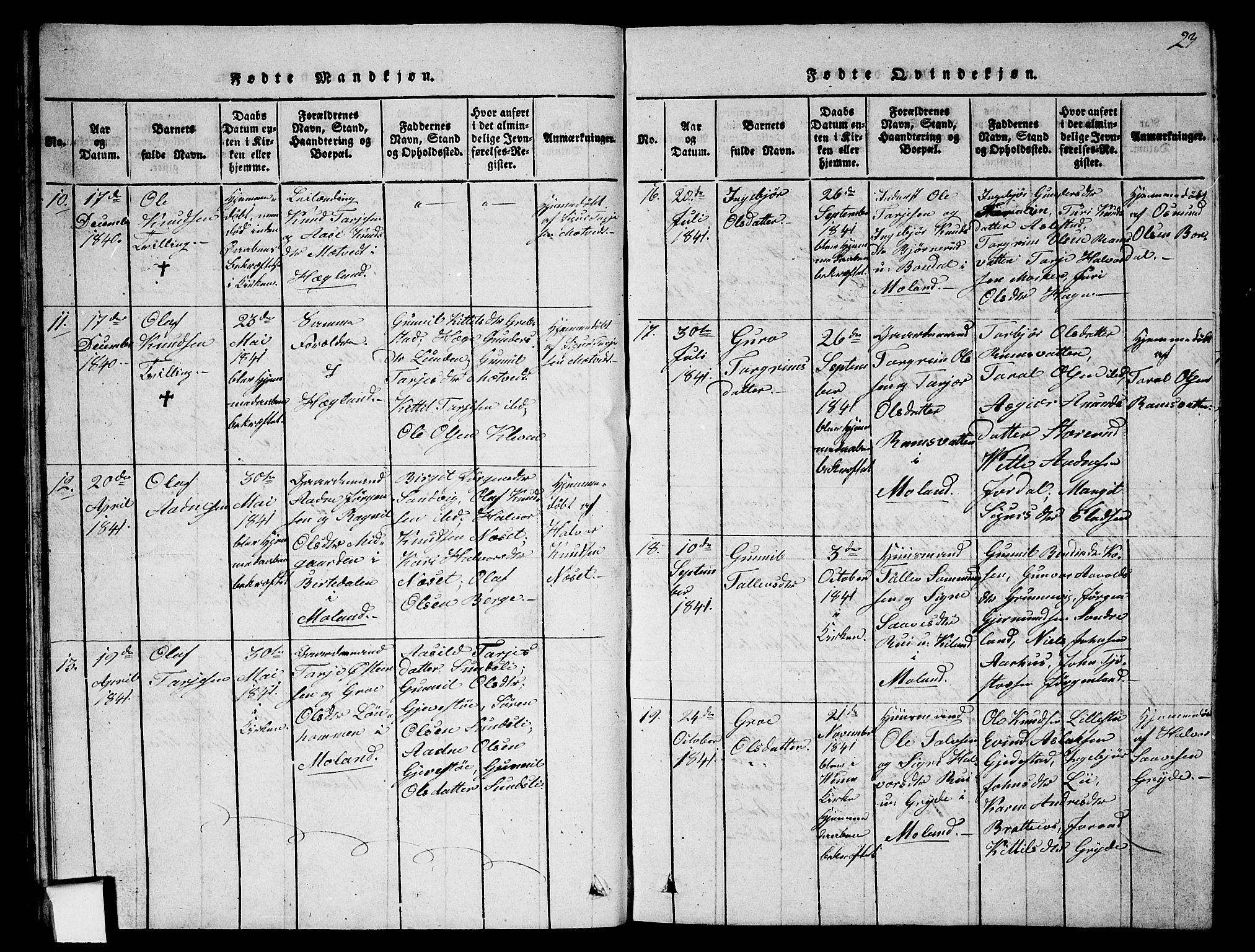Fyresdal kirkebøker, SAKO/A-263/G/Ga/L0002: Parish register (copy) no. I 2, 1815-1857, p. 23