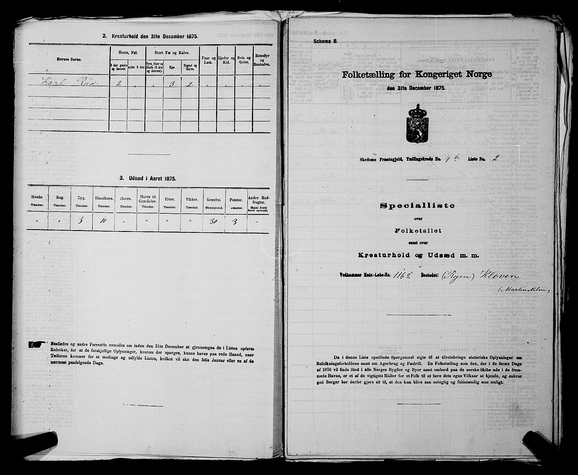 RA, 1875 census for 0231P Skedsmo, 1875, p. 574