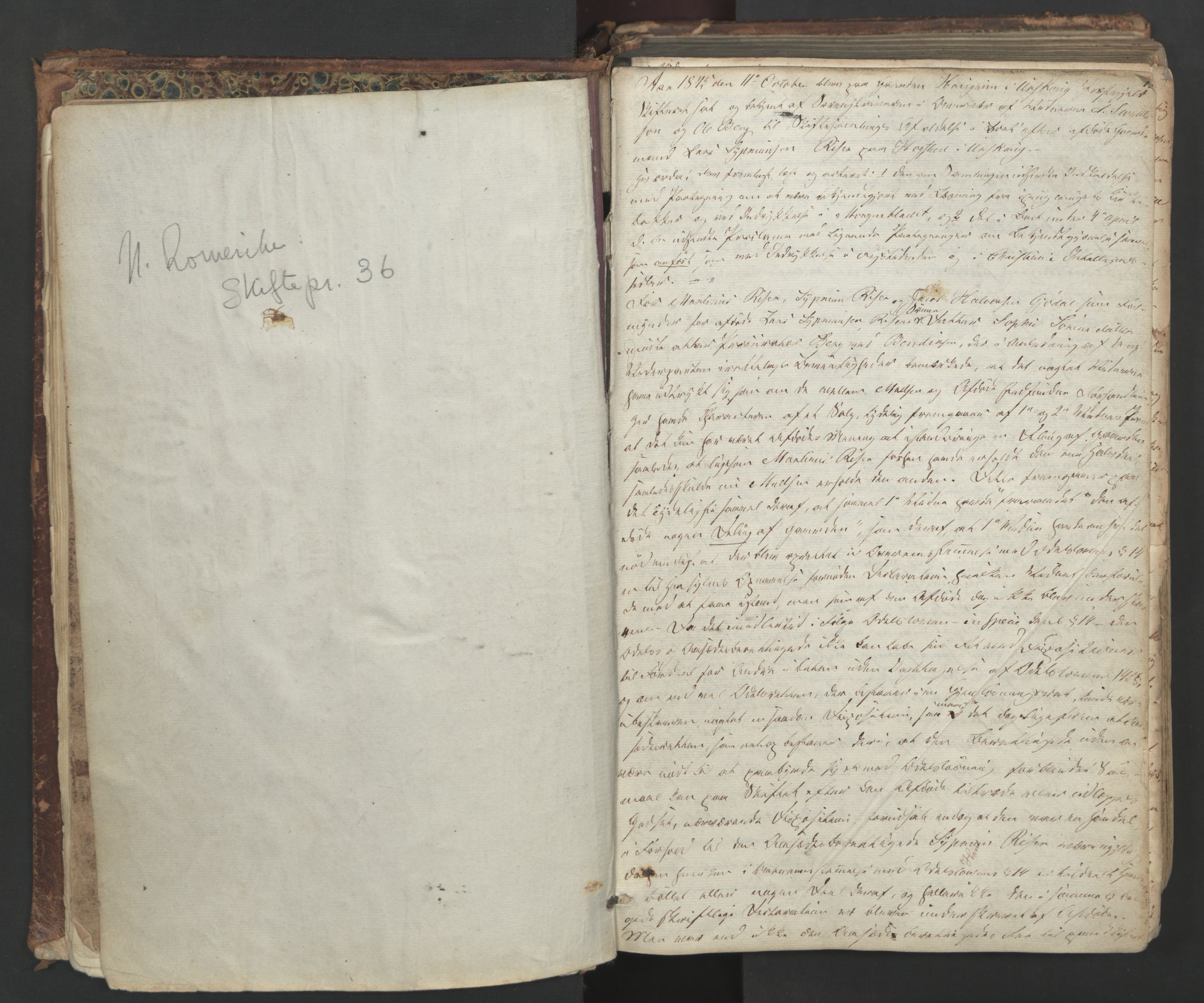 Nedre Romerike sorenskriveri, AV/SAO-A-10469/H/He/Heb/L0004: Skiftebehandlingsprotokoll, 1845-1857, p. 0b-1a