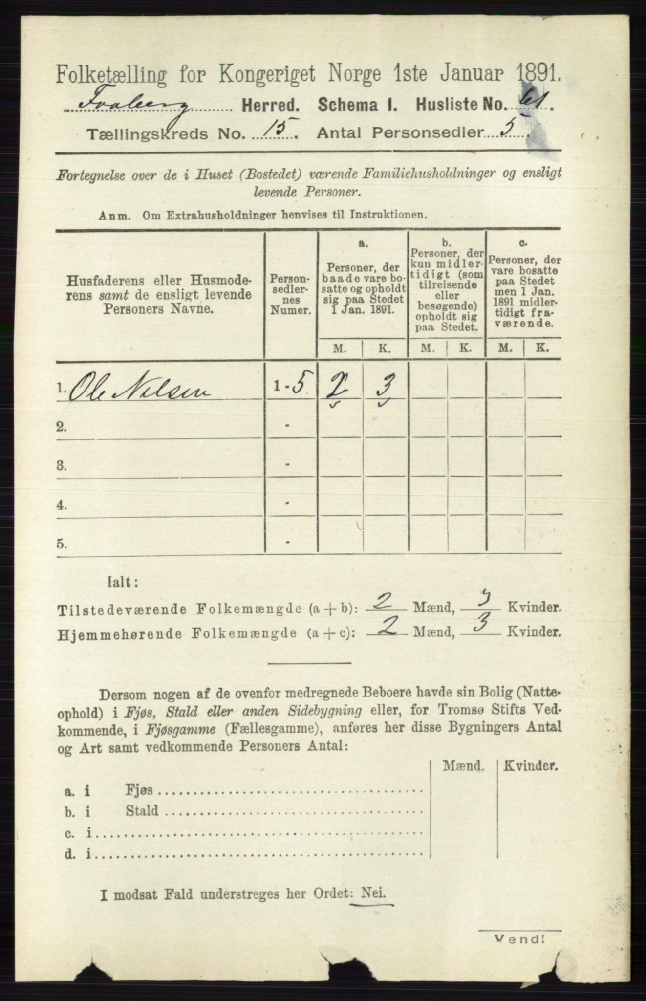 RA, 1891 census for 0524 Fåberg, 1891, p. 5895