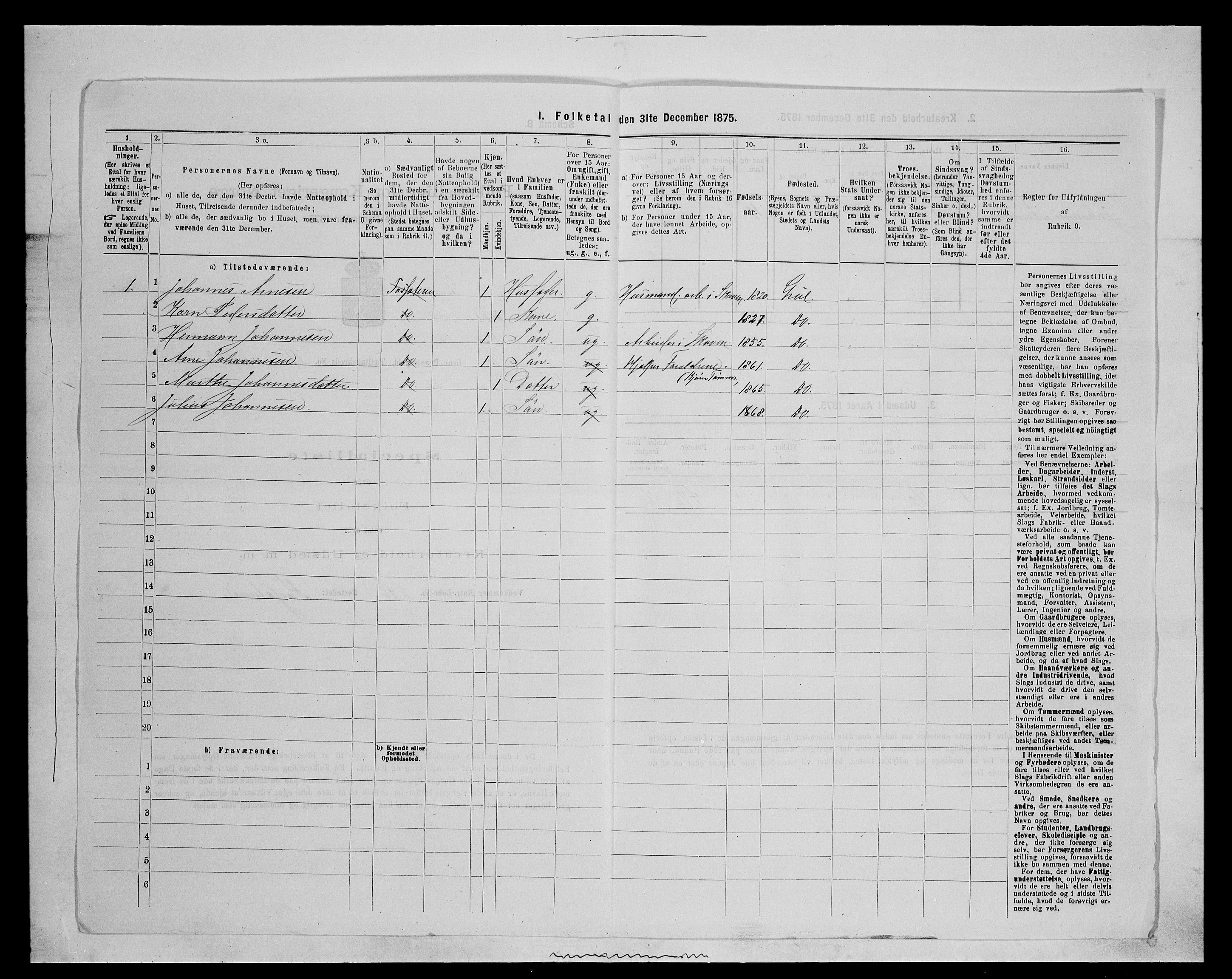 SAH, 1875 census for 0423P Grue, 1875, p. 1941