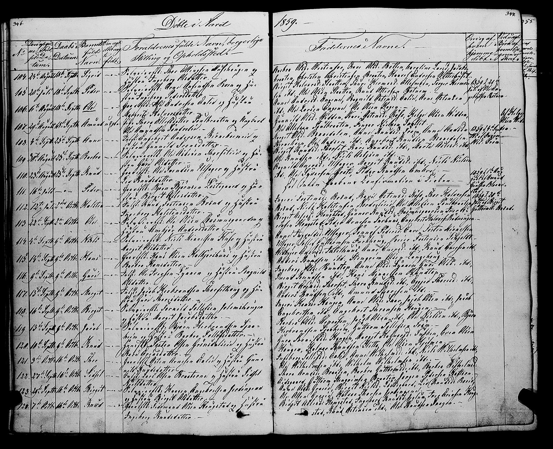 Gol kirkebøker, SAKO/A-226/F/Fa/L0002: Parish register (official) no. I 2, 1837-1863, p. 346-347