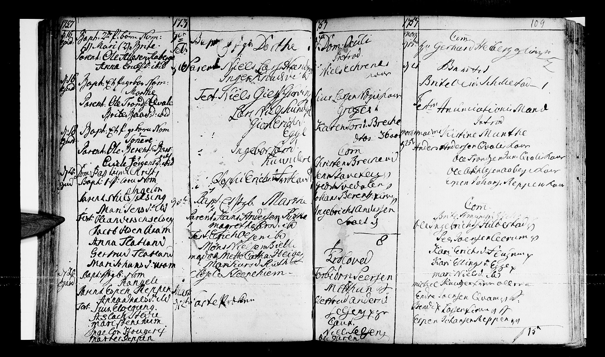 Sogndal sokneprestembete, AV/SAB-A-81301/H/Haa/Haaa/L0003: Parish register (official) no. A 3, 1747-1768, p. 109