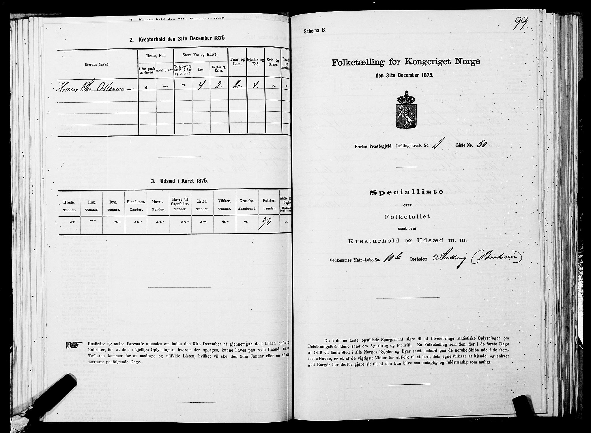 SATØ, 1875 census for 1936P Karlsøy, 1875, p. 1099