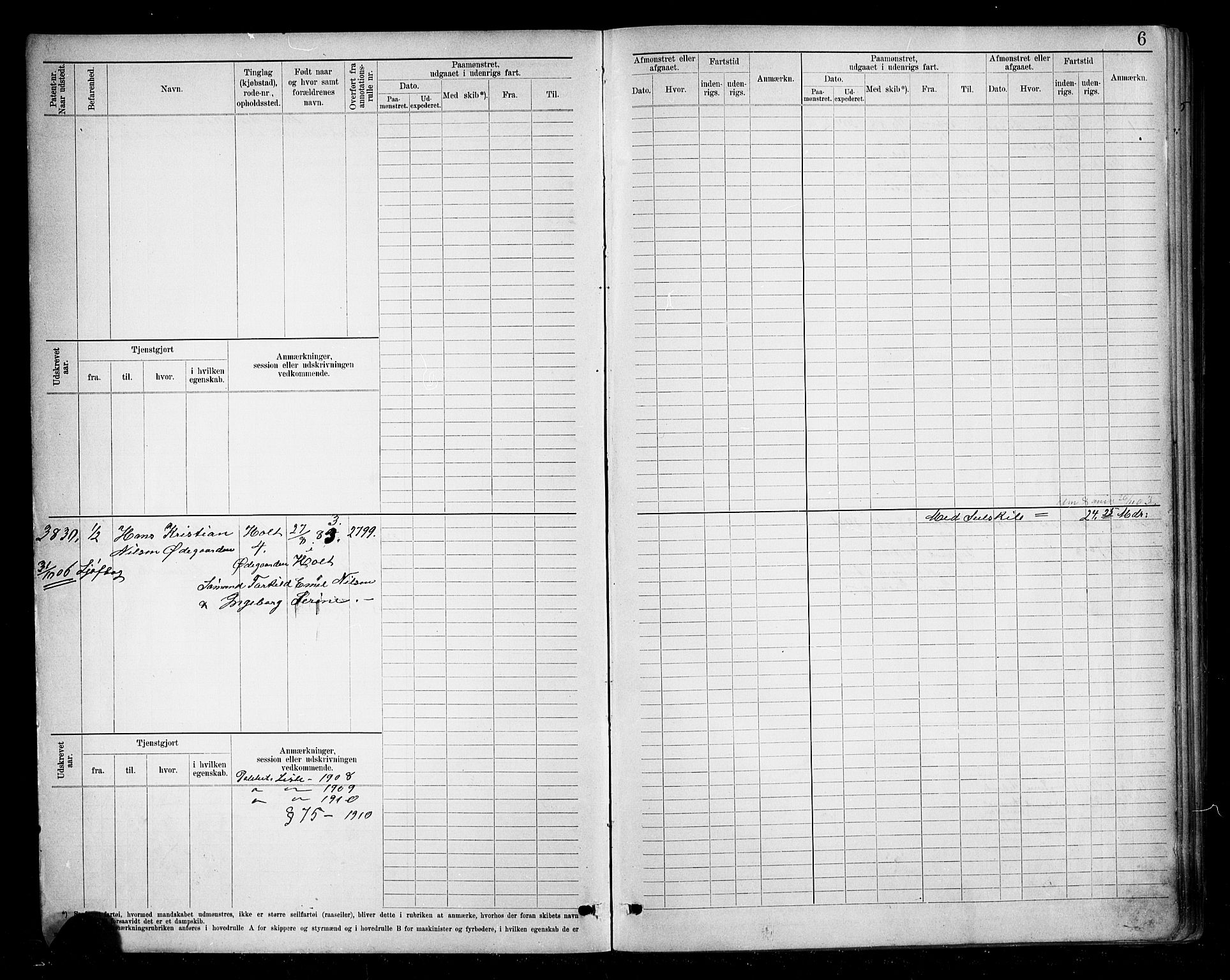 Tvedestrand mønstringskrets, AV/SAK-2031-0011/F/Fb/L0020: Hovedrulle A nr 3819-4409, U-36, 1906-1918, p. 8