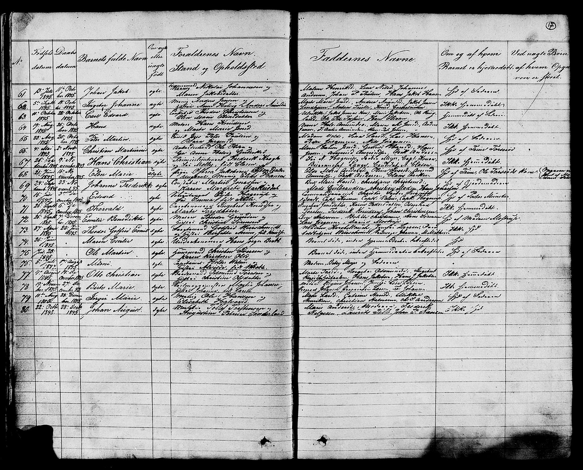 Stavern kirkebøker, AV/SAKO-A-318/G/Ga/L0002: Parish register (copy) no. 2, 1839-1909, p. 17