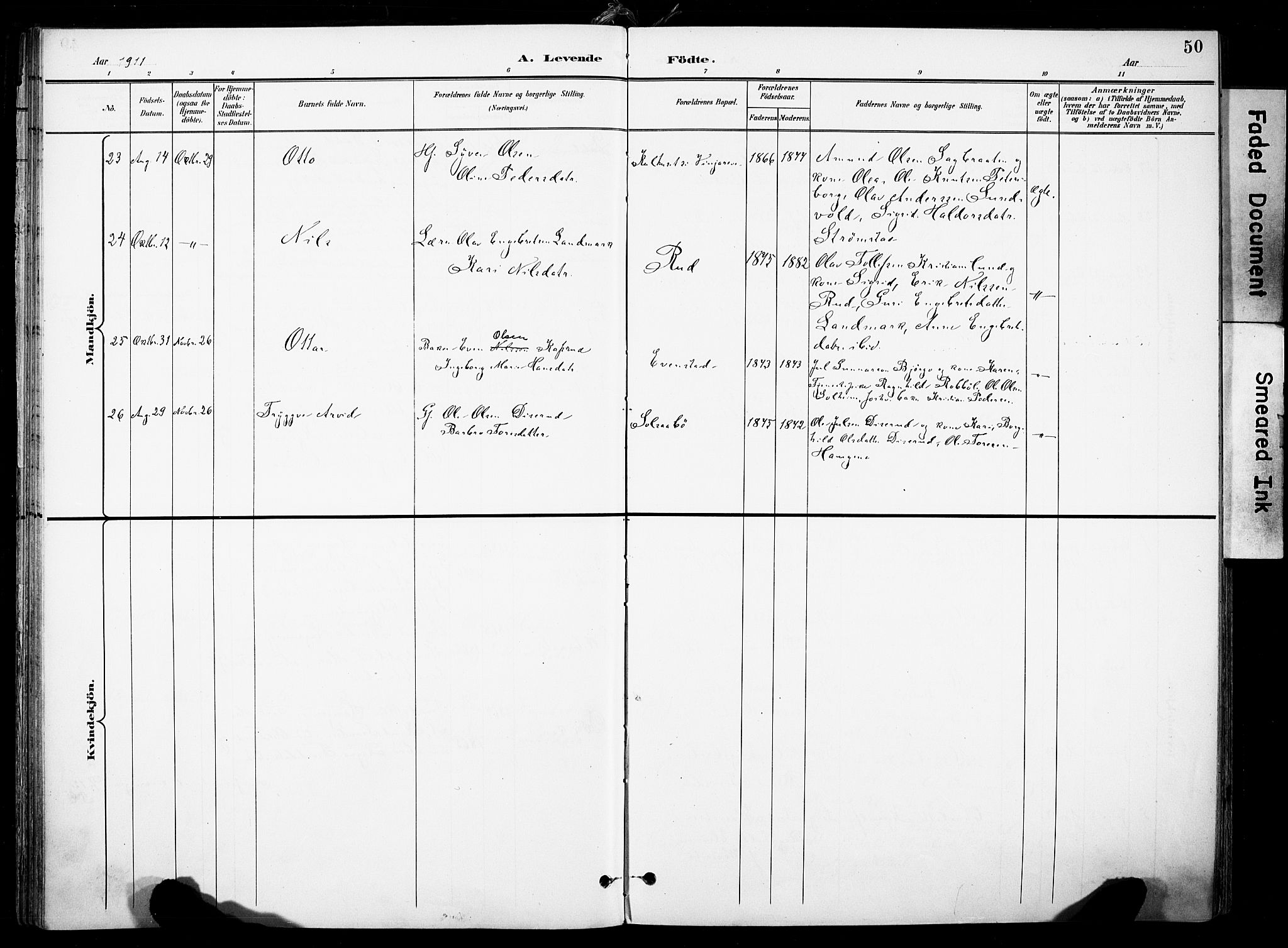 Nord-Aurdal prestekontor, SAH/PREST-132/H/Ha/Haa/L0014: Parish register (official) no. 14, 1896-1912, p. 50
