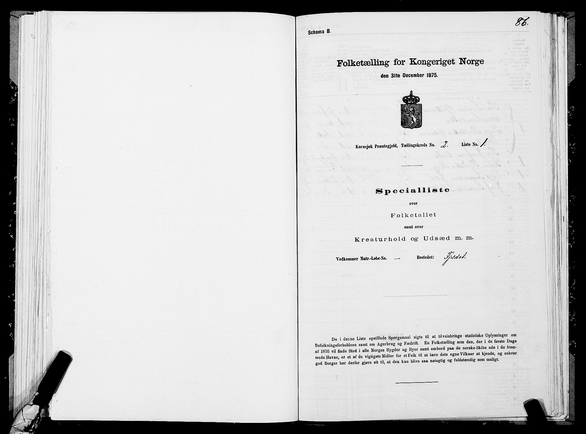 SATØ, 1875 census for 2021P Karasjok, 1875, p. 1086