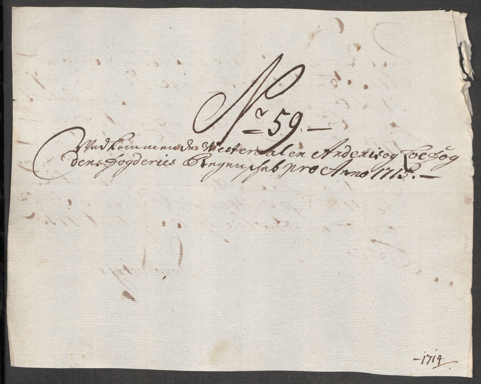 Rentekammeret inntil 1814, Reviderte regnskaper, Fogderegnskap, AV/RA-EA-4092/R67/L4681: Fogderegnskap Vesterålen, Andenes og Lofoten, 1715, p. 260