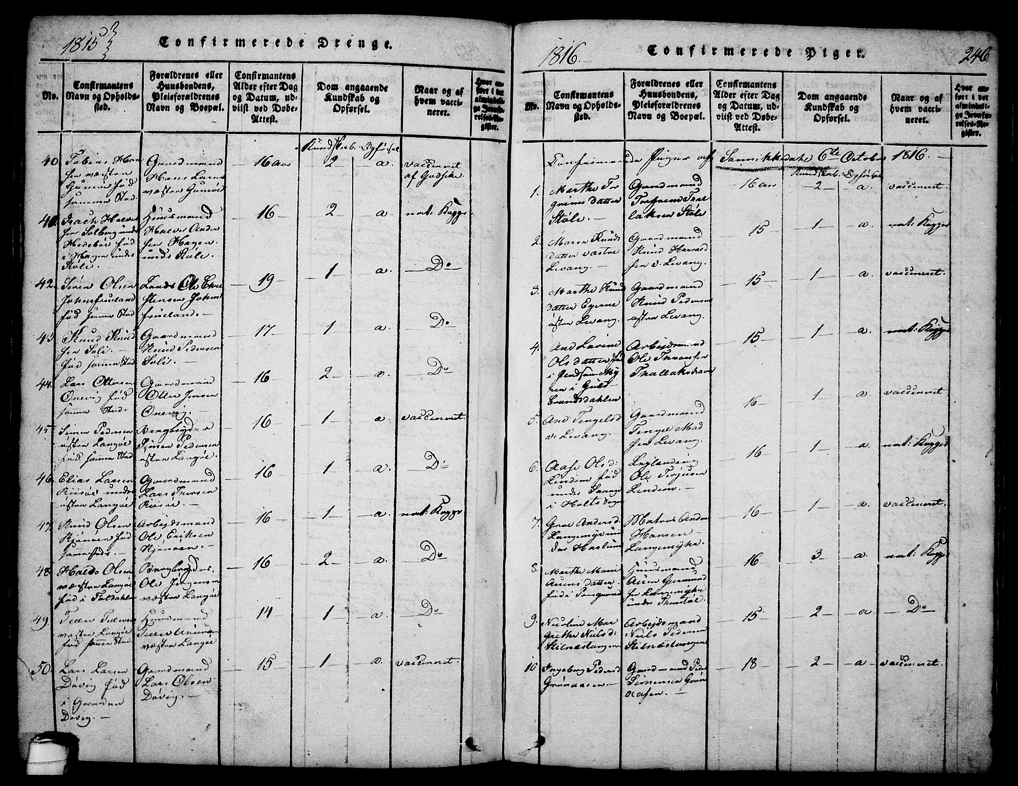 Sannidal kirkebøker, SAKO/A-296/F/Fa/L0004: Parish register (official) no. 4, 1814-1829, p. 246