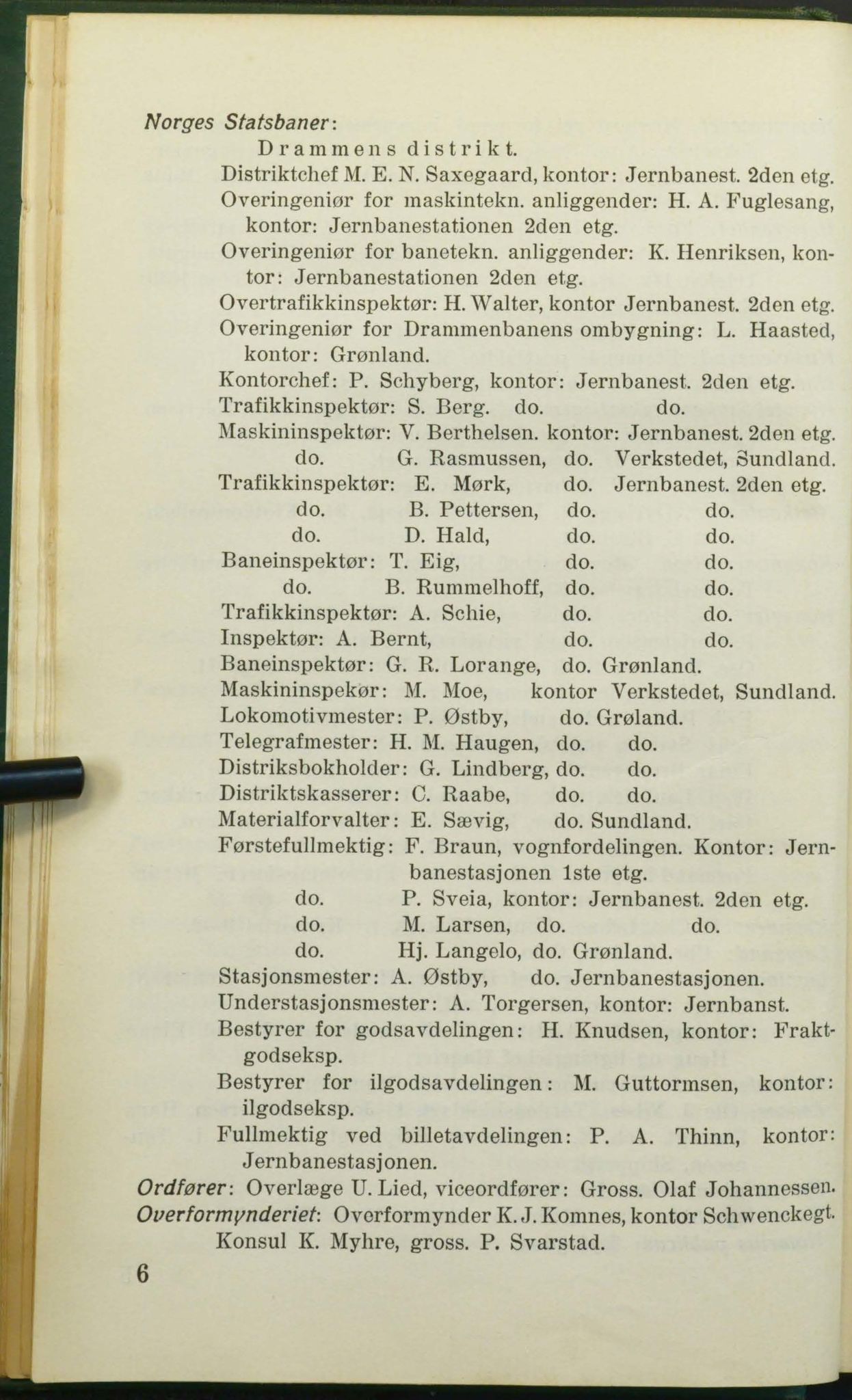 Drammen adressebok, DRMK/-, 1925, p. 6