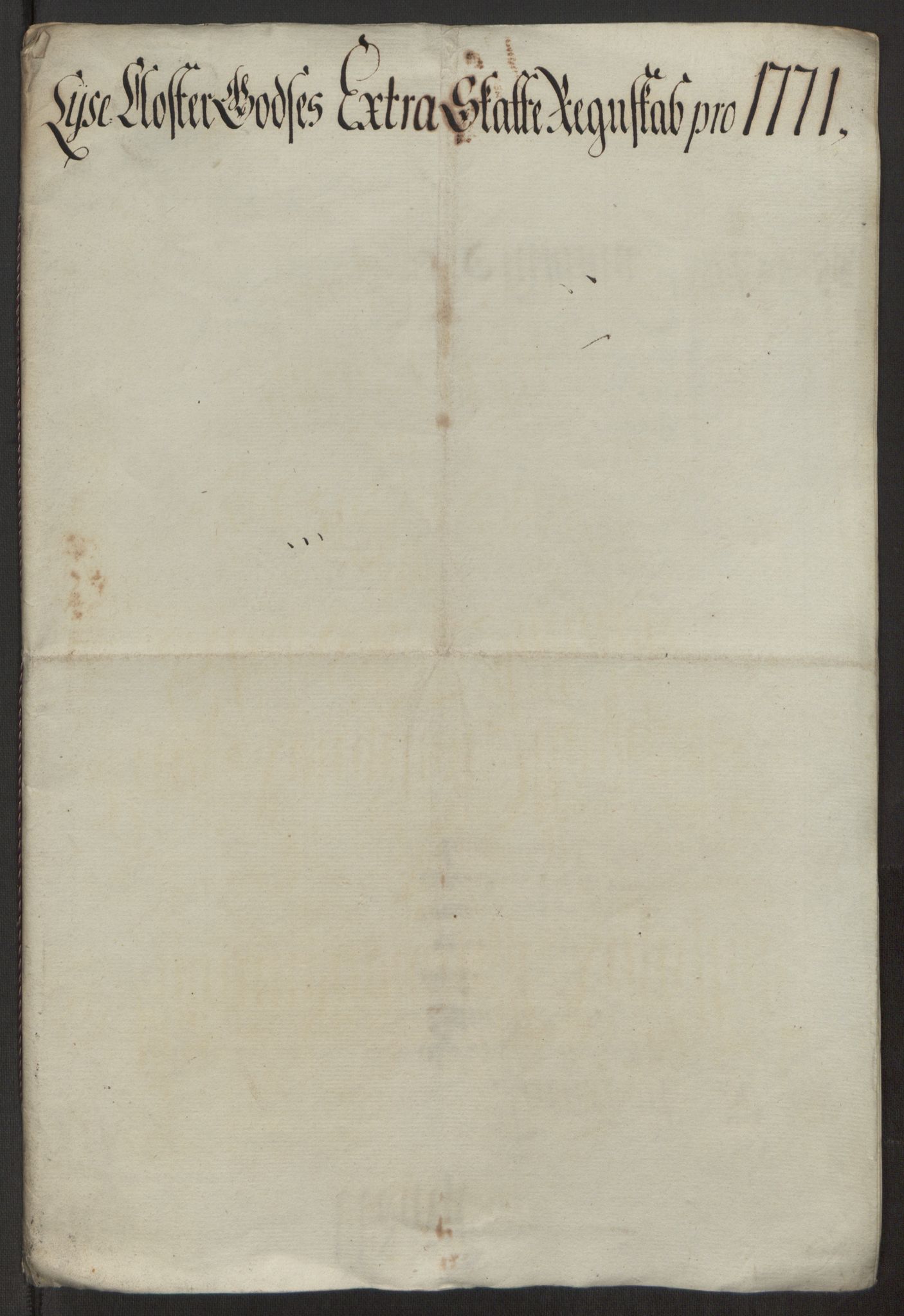 Rentekammeret inntil 1814, Reviderte regnskaper, Fogderegnskap, AV/RA-EA-4092/R50/L3180: Ekstraskatten Lyse kloster, 1762-1783, p. 249