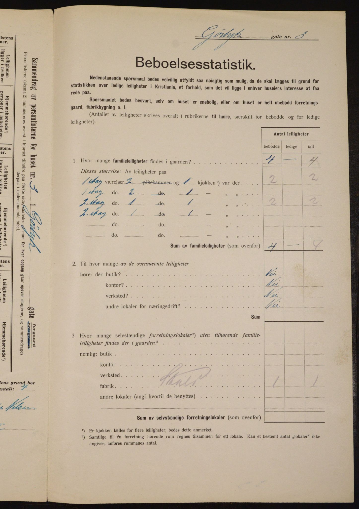 OBA, Municipal Census 1912 for Kristiania, 1912, p. 32697