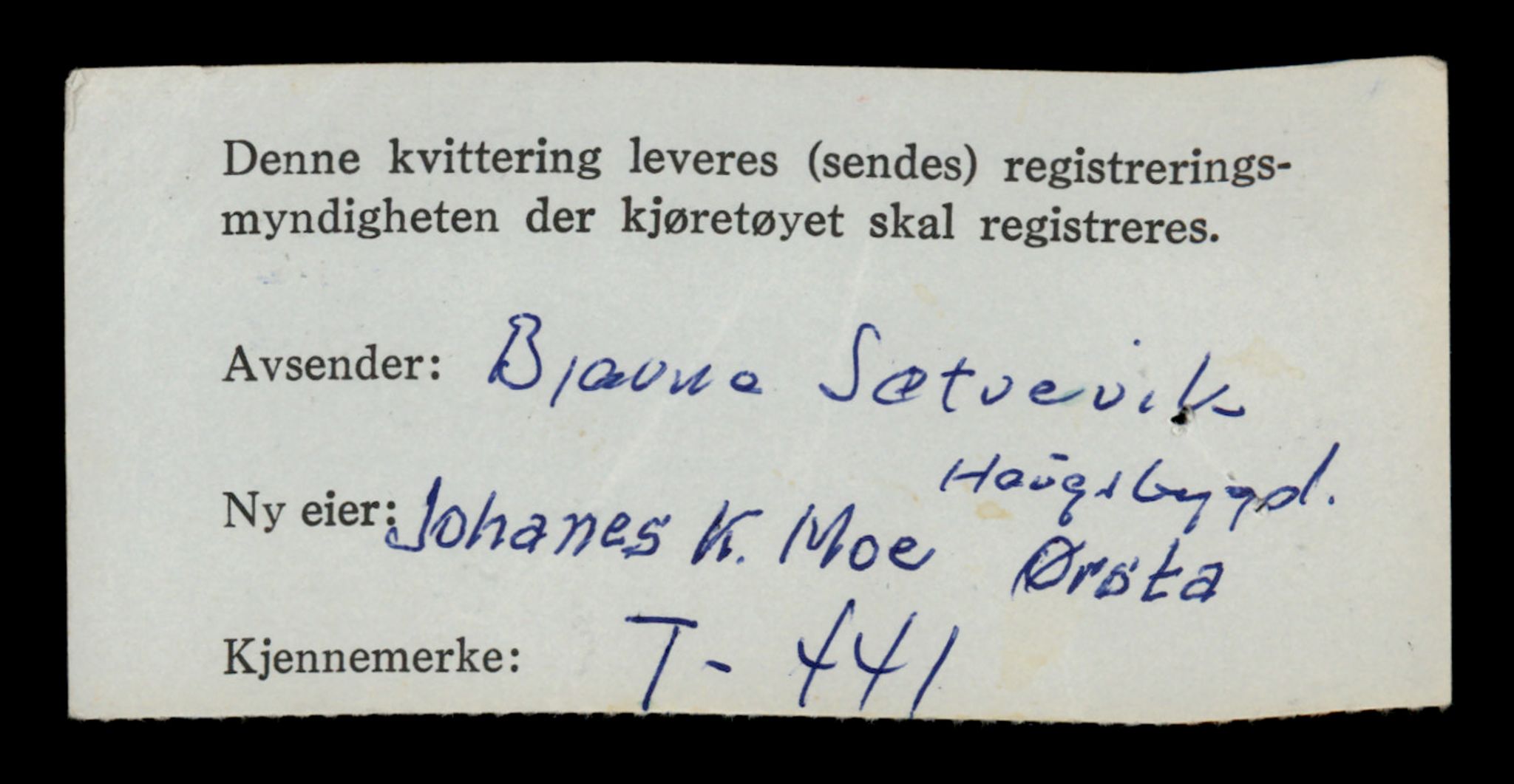 Møre og Romsdal vegkontor - Ålesund trafikkstasjon, SAT/A-4099/F/Fe/L0004: Registreringskort for kjøretøy T 341 - T 442, 1927-1998, p. 2871