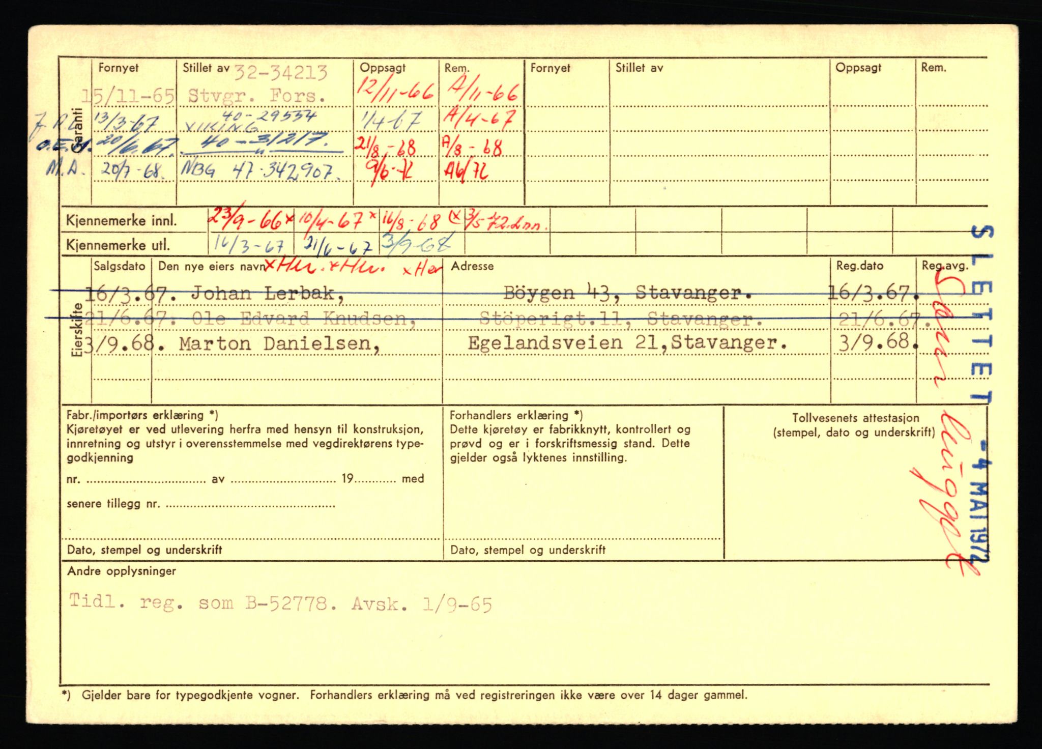 Stavanger trafikkstasjon, AV/SAST-A-101942/0/F/L0073: L-84100 - L-86499, 1930-1971, p. 402