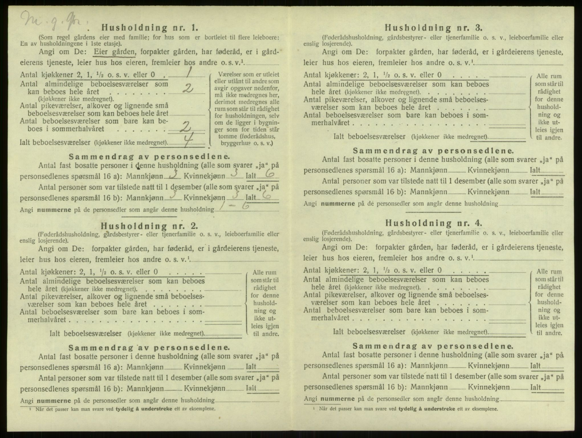 SAB, 1920 census for Alversund, 1920, p. 1115