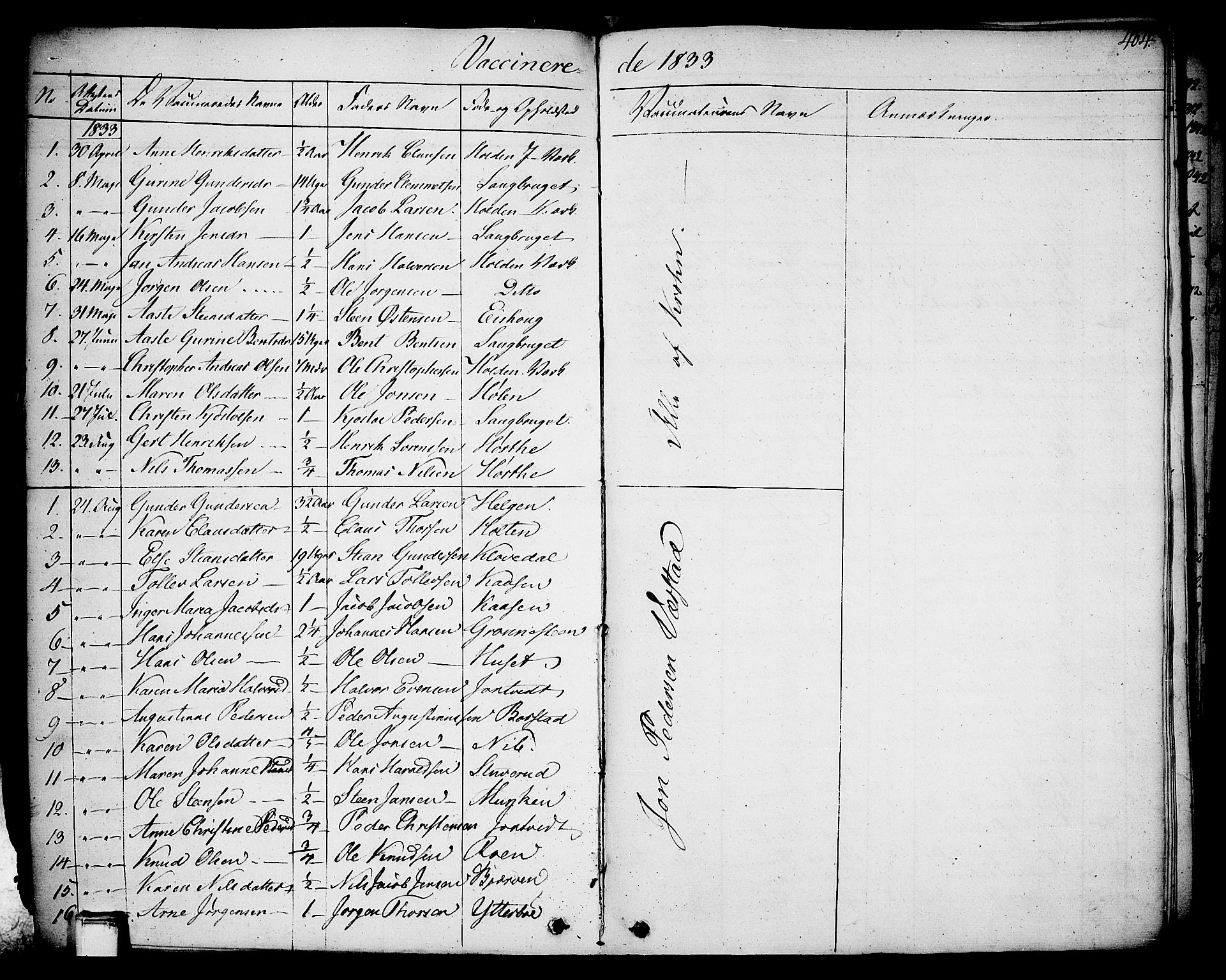 Holla kirkebøker, SAKO/A-272/F/Fa/L0004: Parish register (official) no. 4, 1830-1848, p. 404