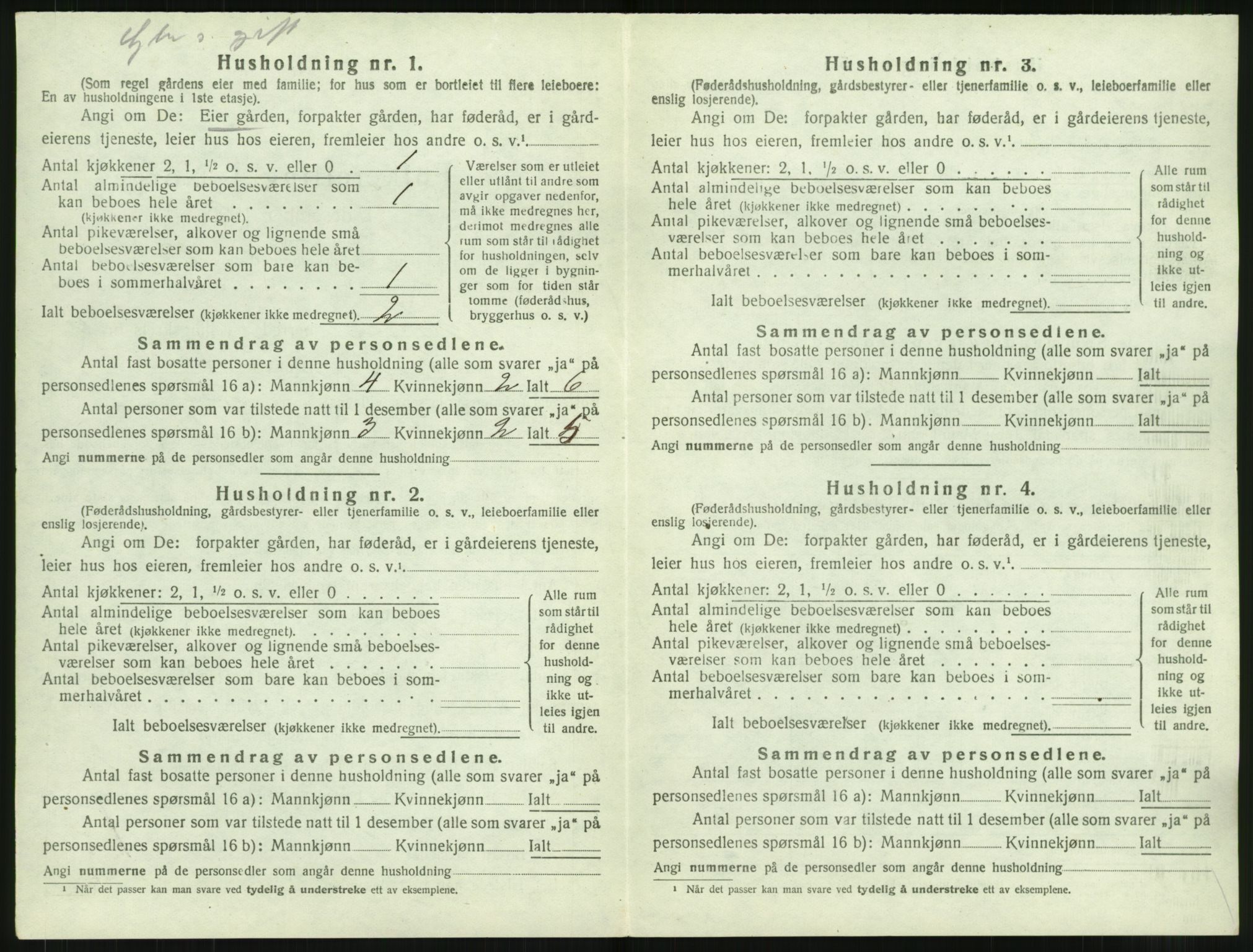 SAT, 1920 census for Borge, 1920, p. 650