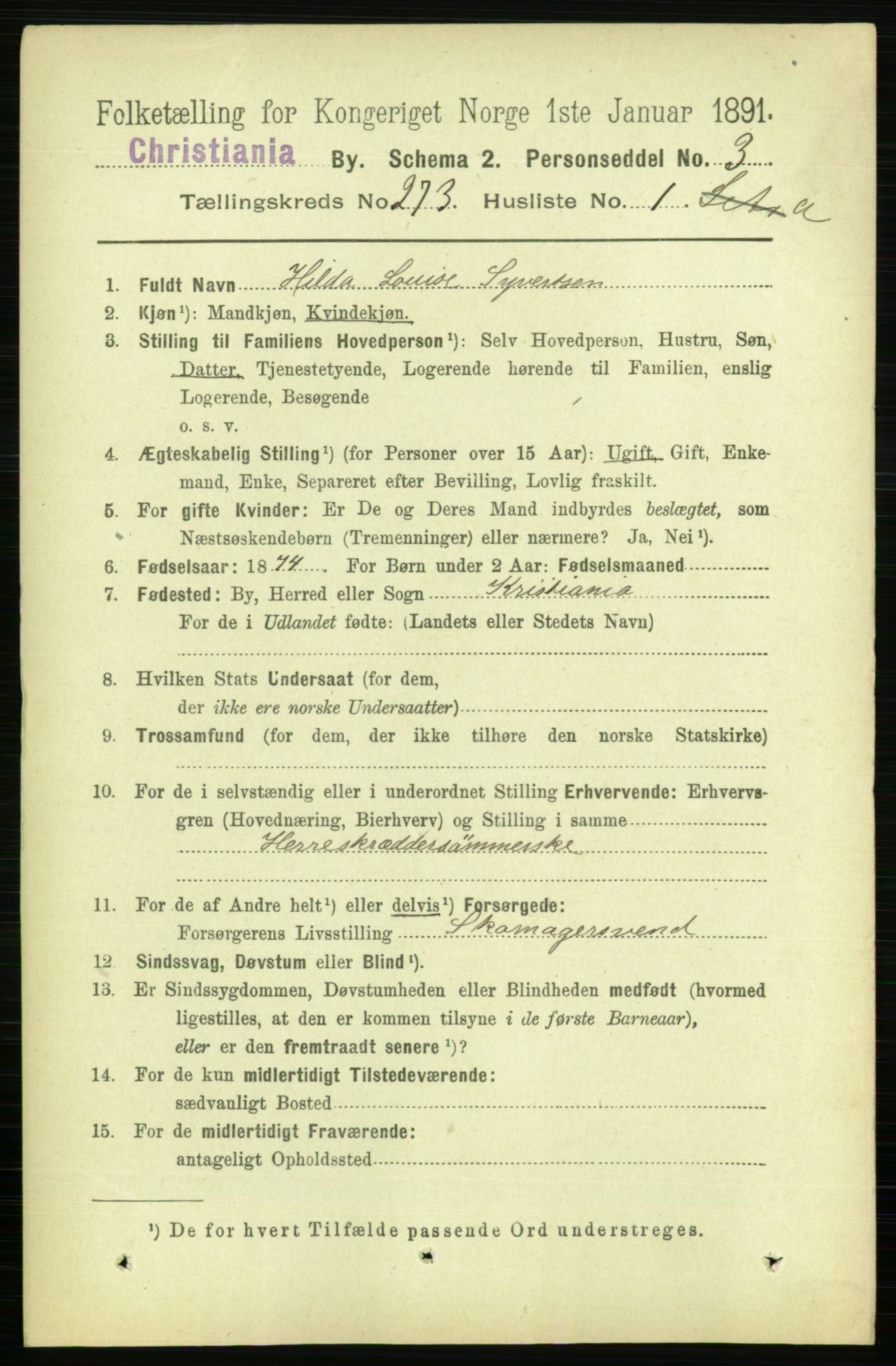 RA, 1891 census for 0301 Kristiania, 1891, p. 165762