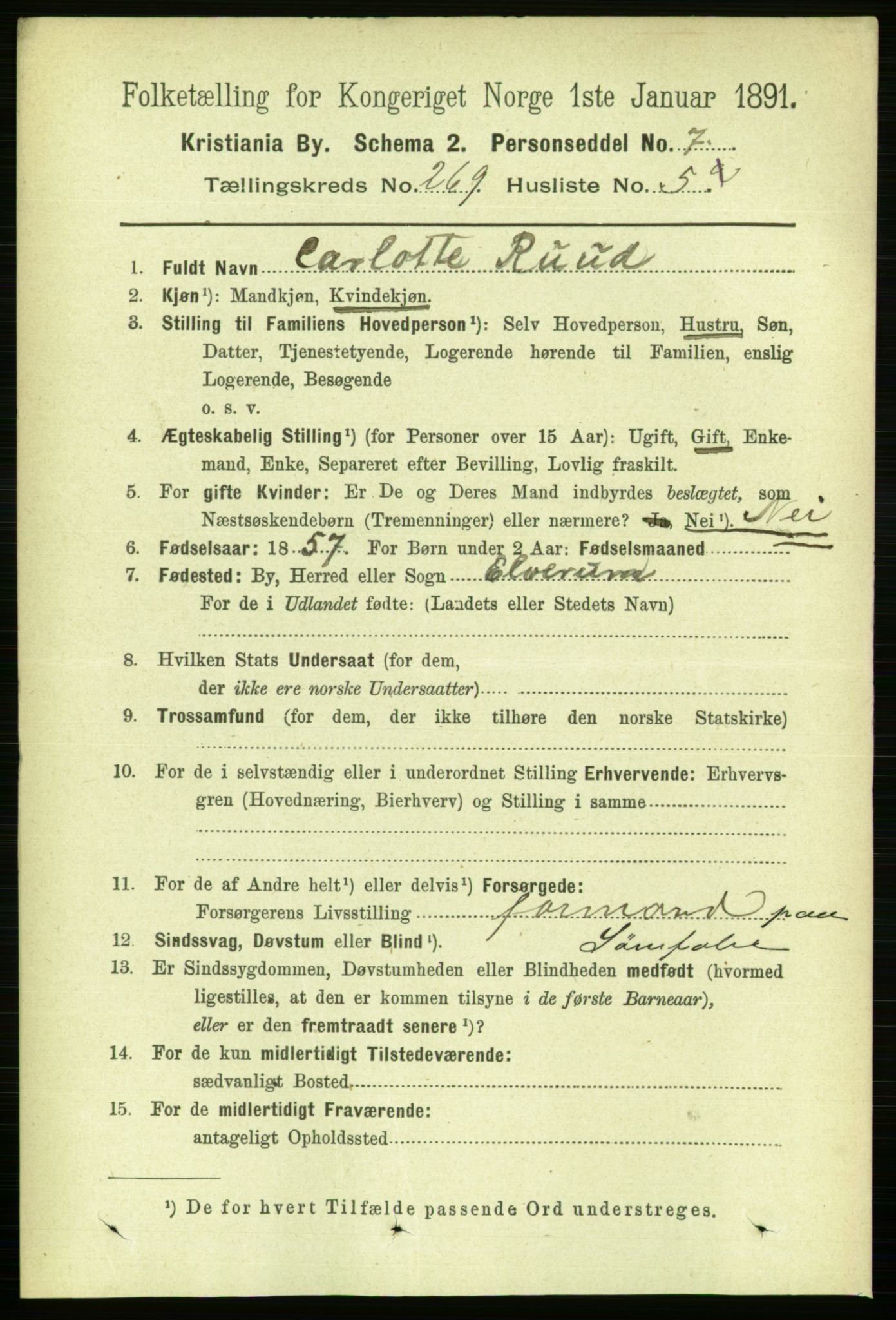 RA, 1891 census for 0301 Kristiania, 1891, p. 163185