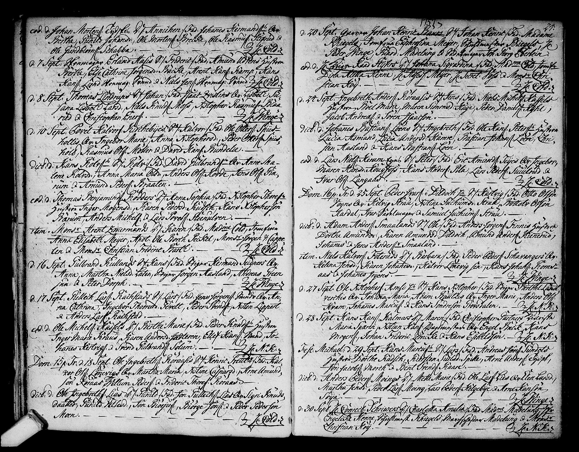 Kongsberg kirkebøker, SAKO/A-22/F/Fa/L0004: Parish register (official) no. I 4, 1756-1768, p. 24