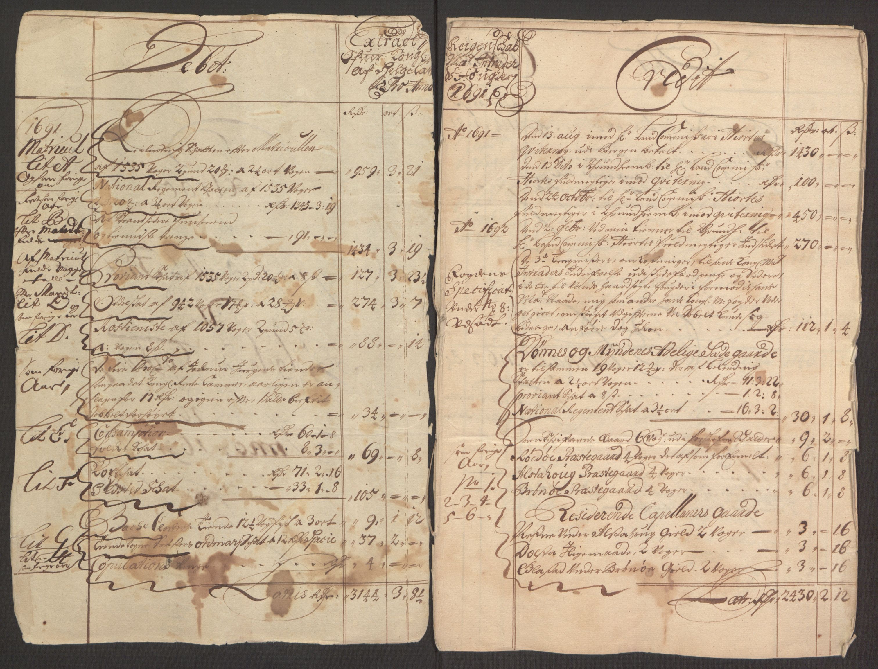 Rentekammeret inntil 1814, Reviderte regnskaper, Fogderegnskap, RA/EA-4092/R65/L4504: Fogderegnskap Helgeland, 1691-1692, p. 4