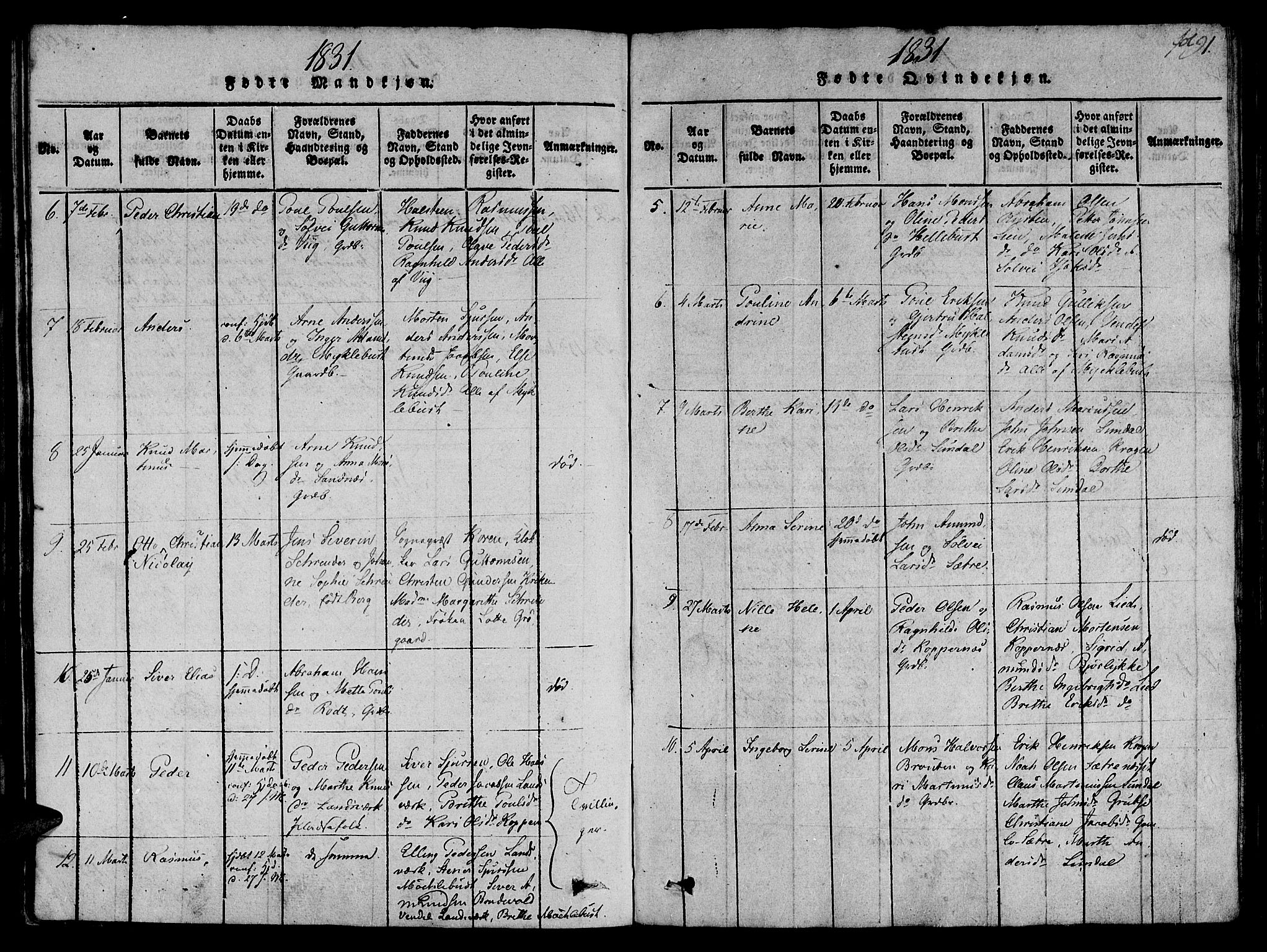 Ministerialprotokoller, klokkerbøker og fødselsregistre - Møre og Romsdal, AV/SAT-A-1454/501/L0004: Parish register (official) no. 501A04, 1816-1831, p. 91