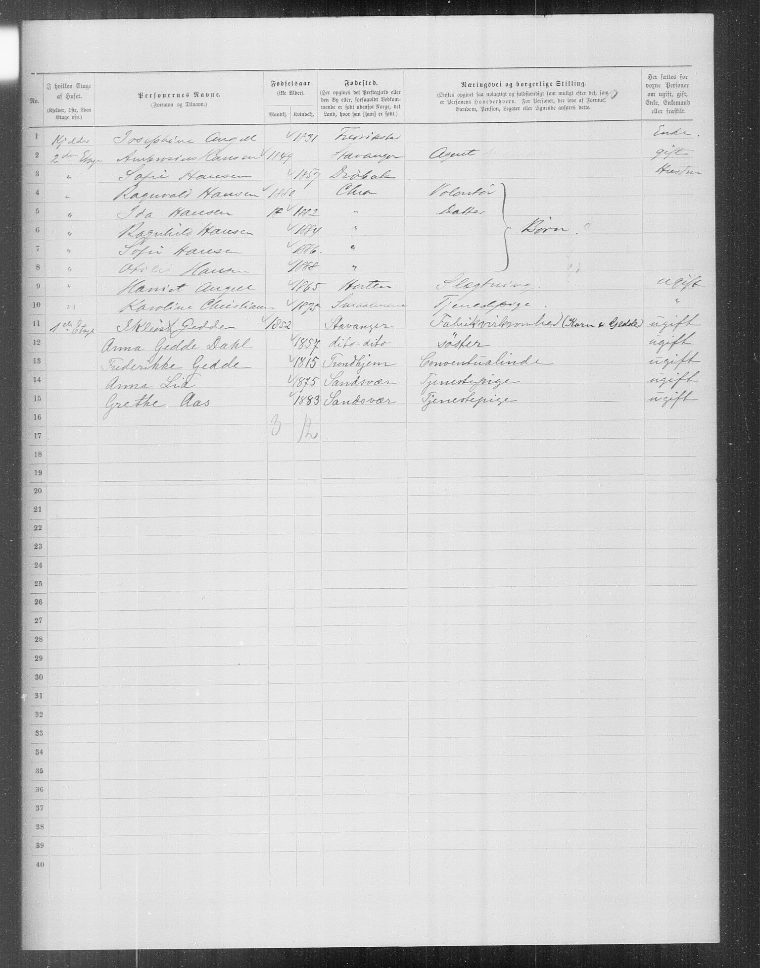 OBA, Municipal Census 1899 for Kristiania, 1899, p. 14871