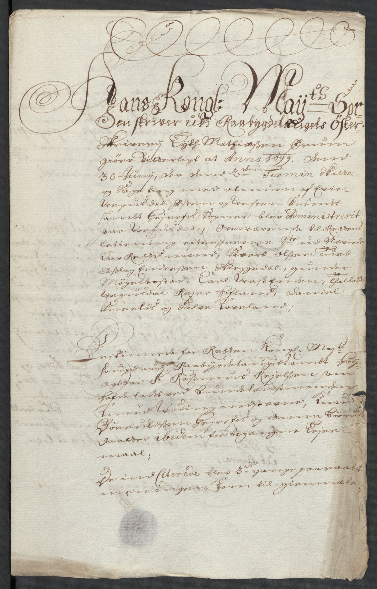 Rentekammeret inntil 1814, Reviderte regnskaper, Fogderegnskap, RA/EA-4092/R40/L2445: Fogderegnskap Råbyggelag, 1697-1699, p. 273