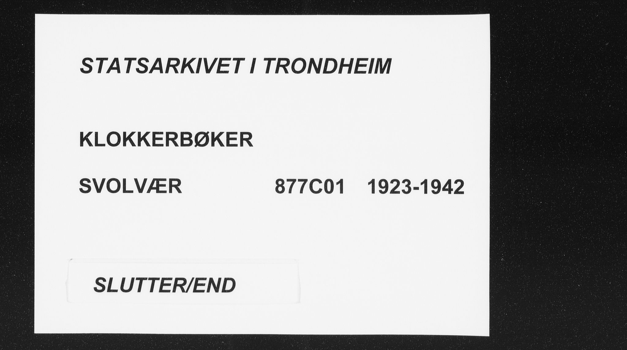 Ministerialprotokoller, klokkerbøker og fødselsregistre - Nordland, SAT/A-1459/877/L1117: Parish register (copy) no. 877C01, 1923-1942